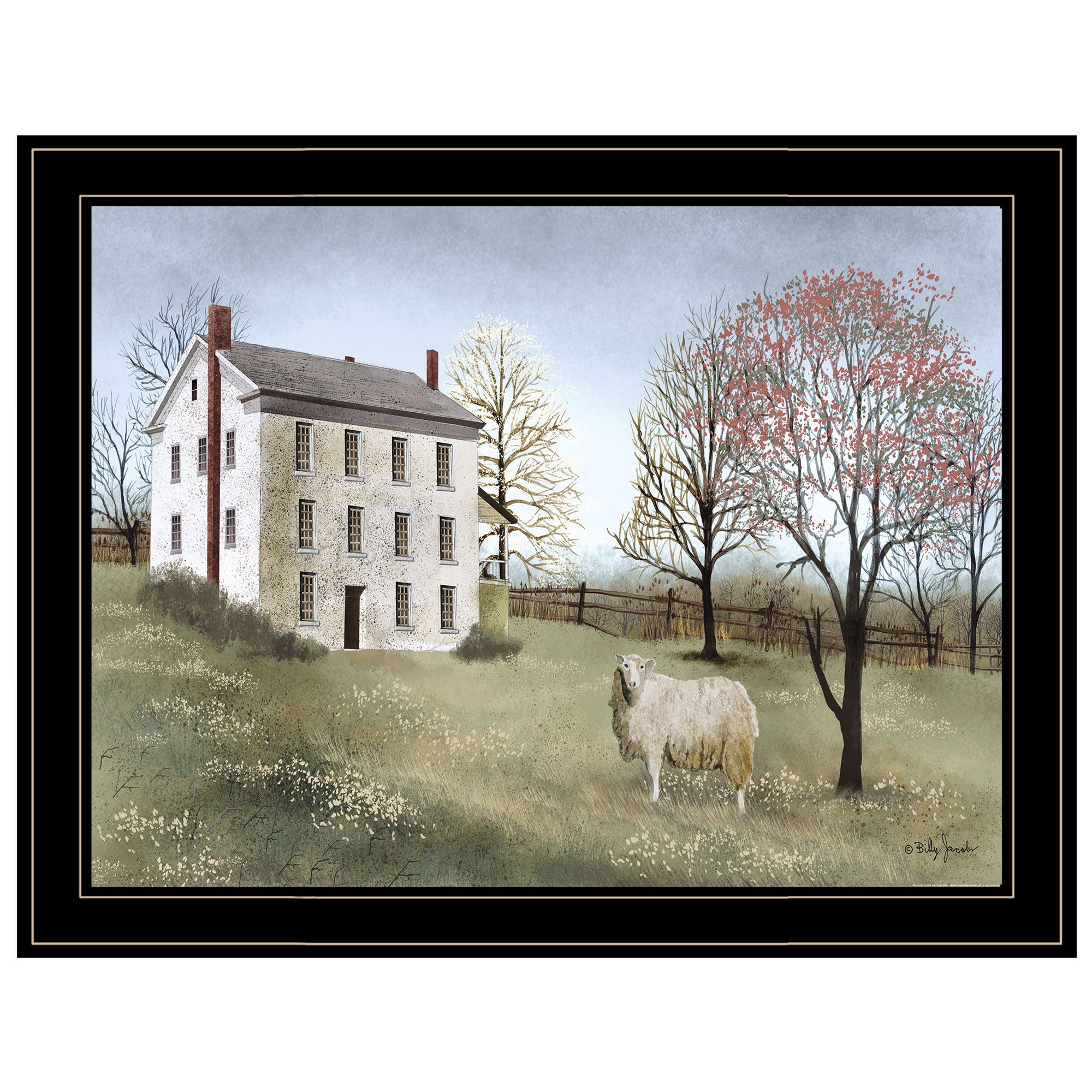 Spring at White House Farm 4 Black Framed Print Wall Art