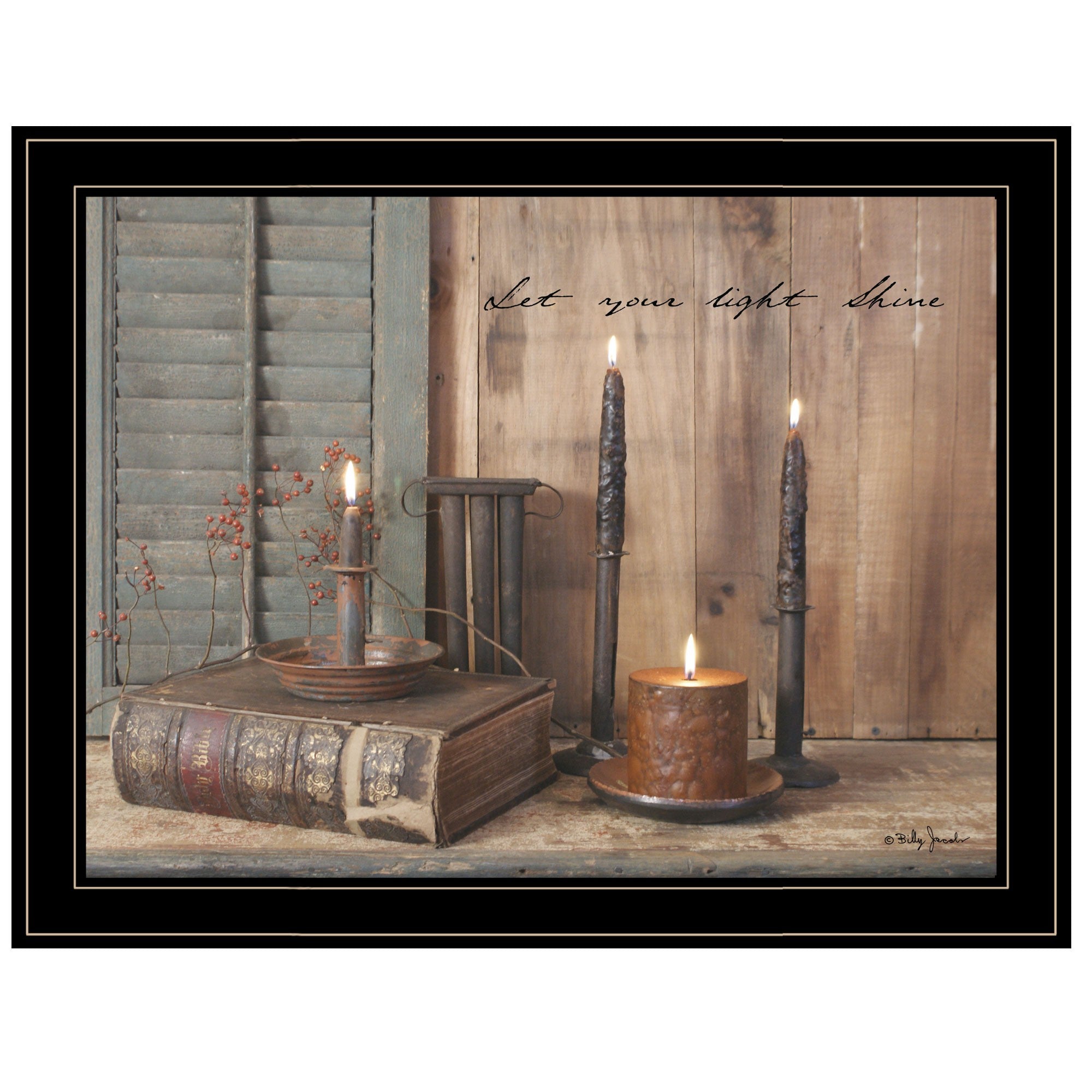 Let Your Light Shine 5 Black Framed Print Wall Art