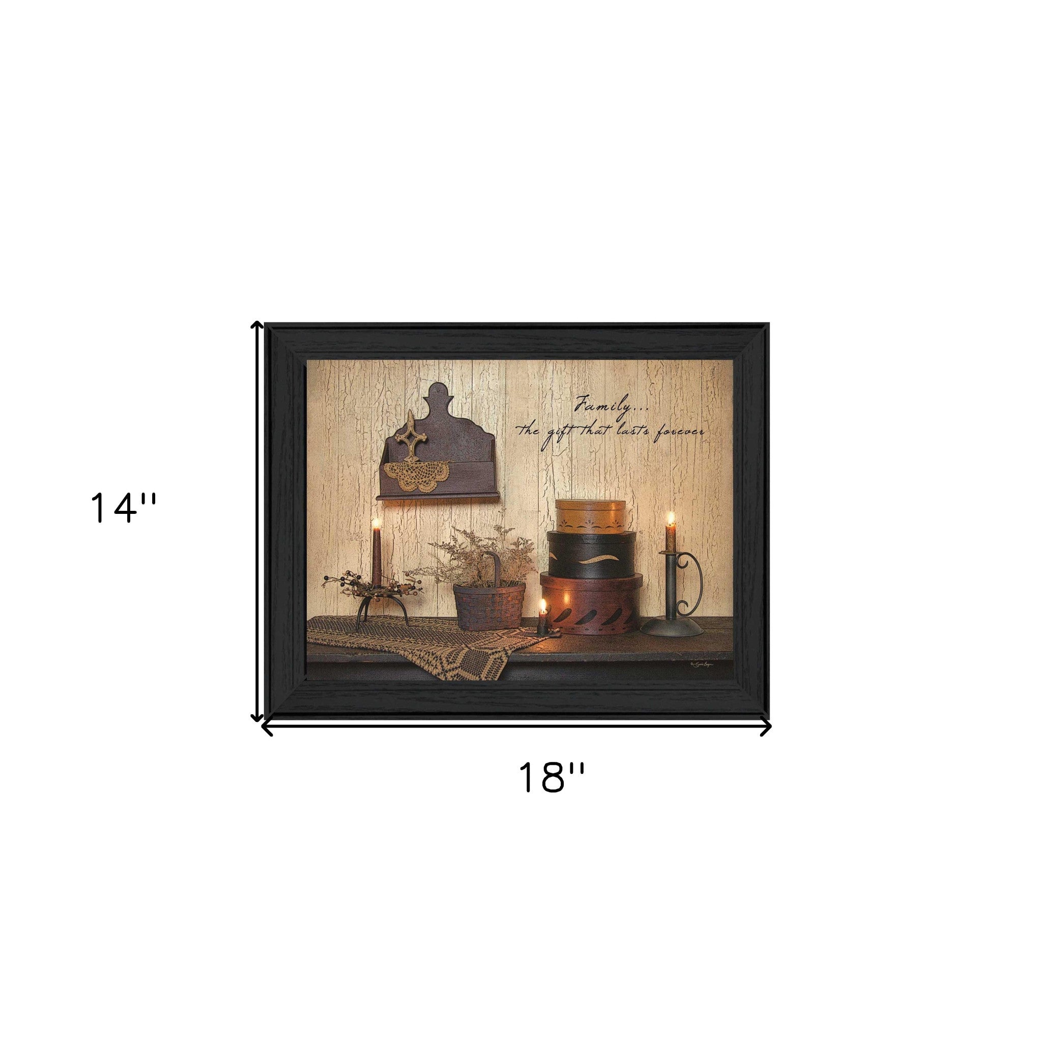 Forever Family 2 Black Framed Print Wall Art