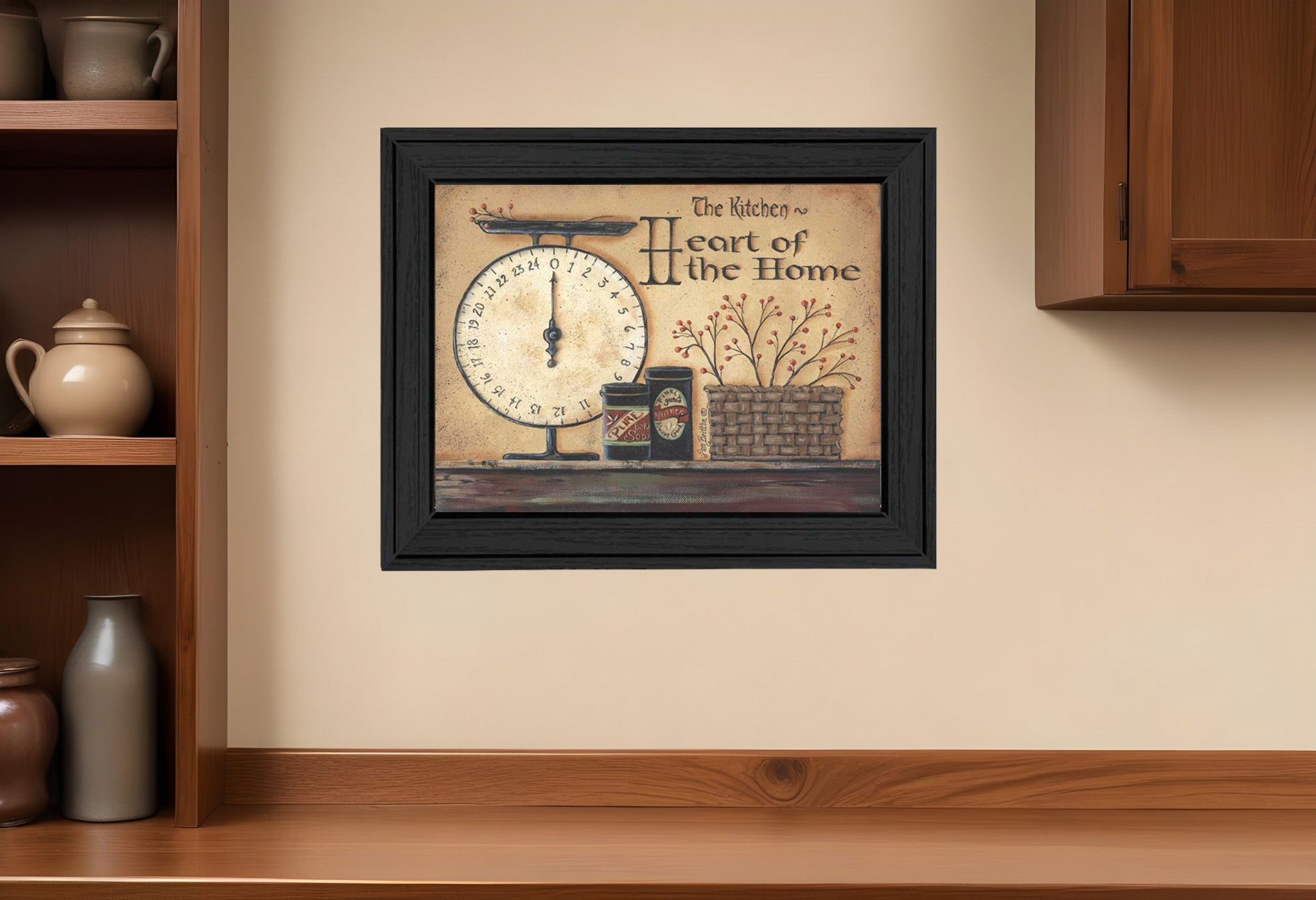 Heart of the Home 3 Black Framed Print Kitchen Wall Art