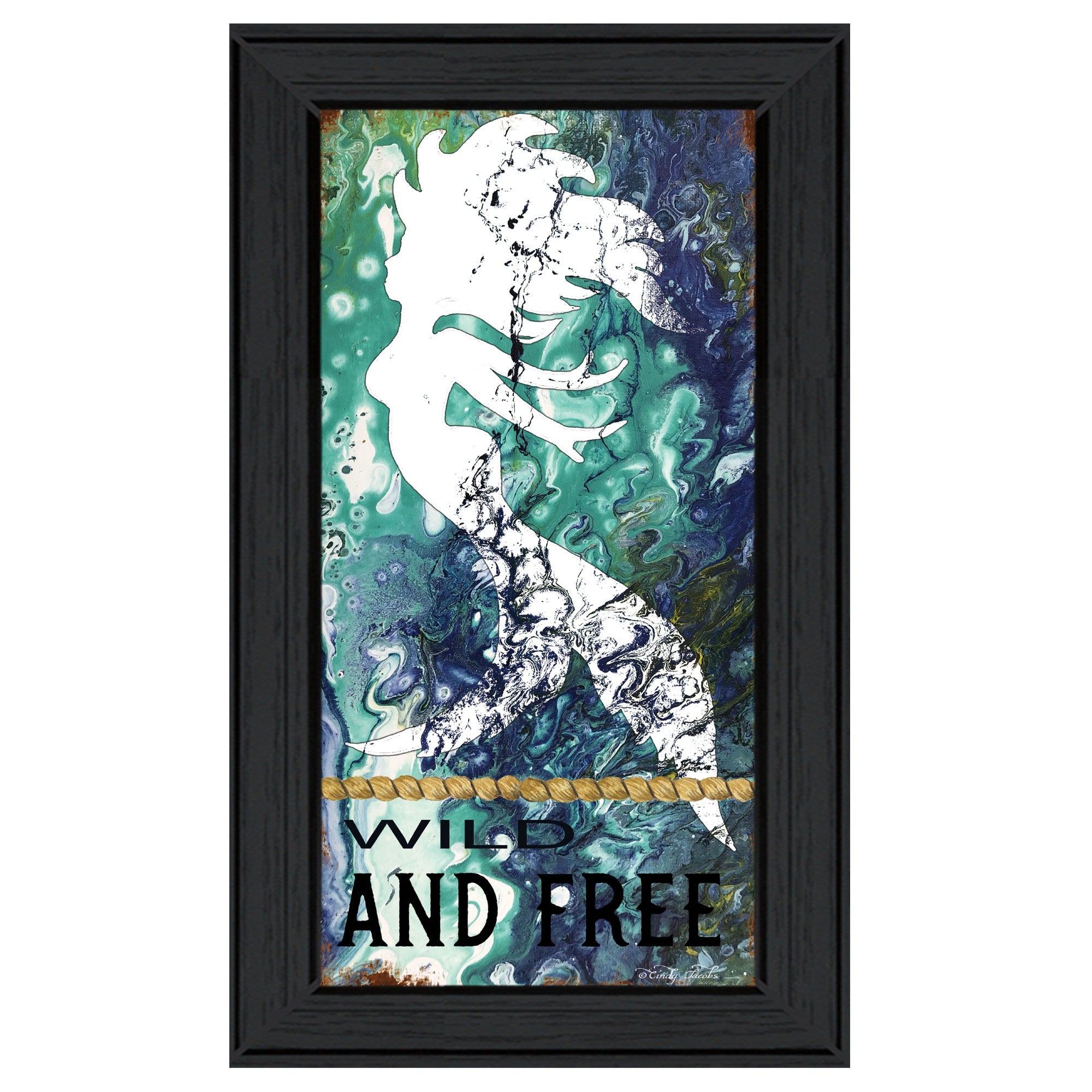 Wild and Free 2 Black Framed Print Wall Art