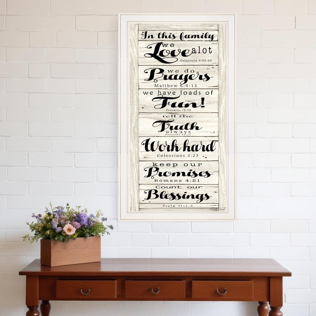 In this Family 1 White Framed Print Wall Art