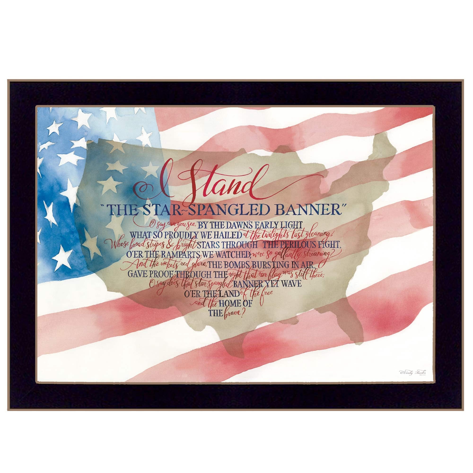 I Stand 1 Black Framed Print Wall Art