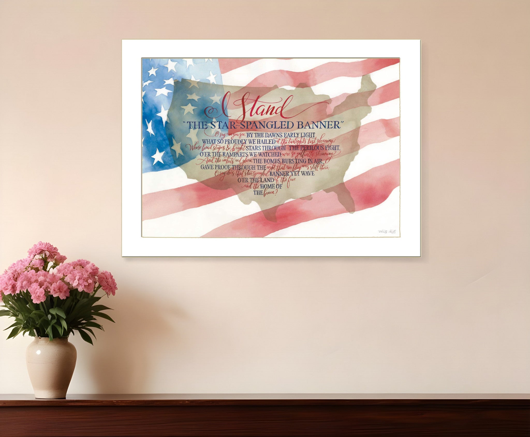 I Stand 2 White Framed Print Wall Art