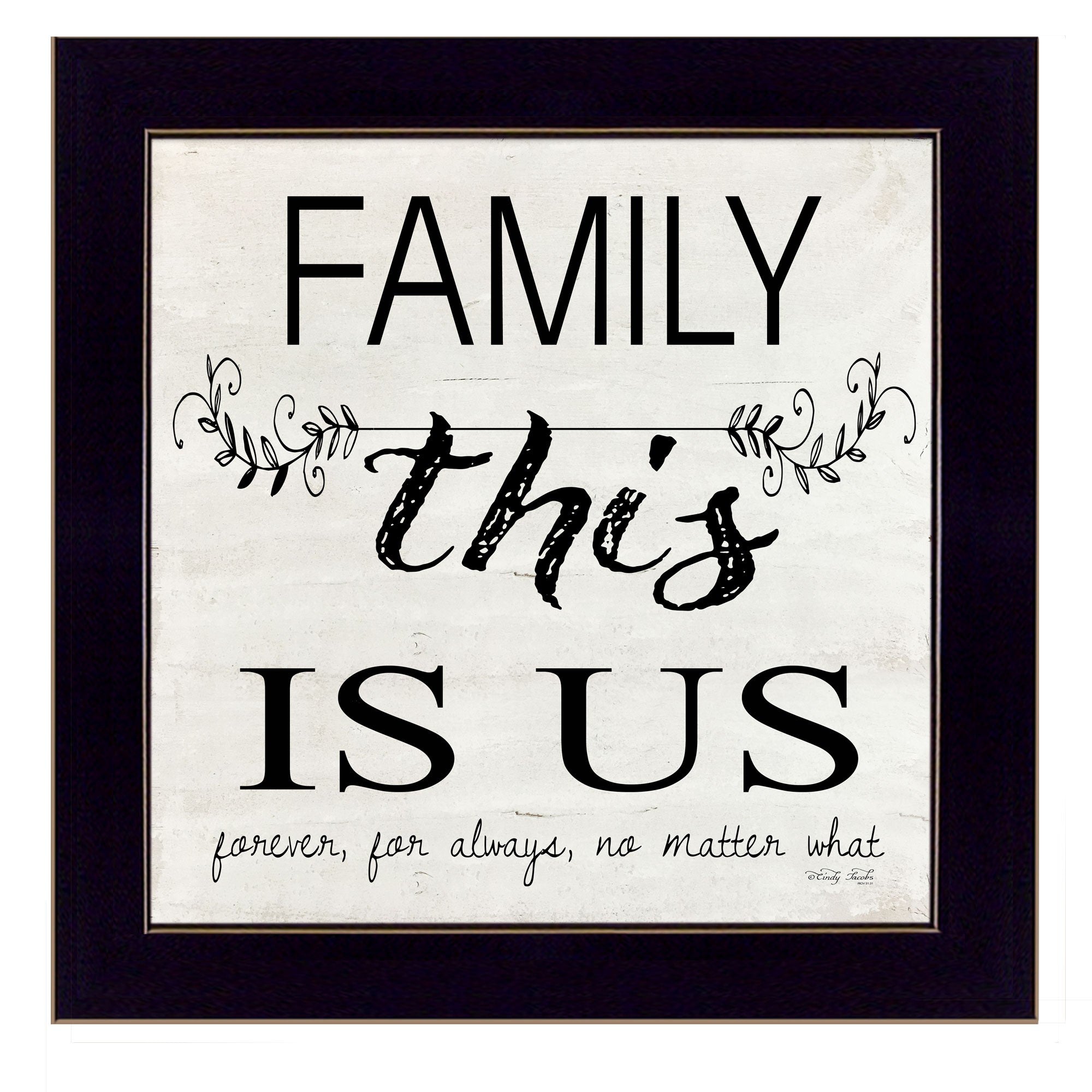 Family This is Us 1 Black Framed Print Wall Art