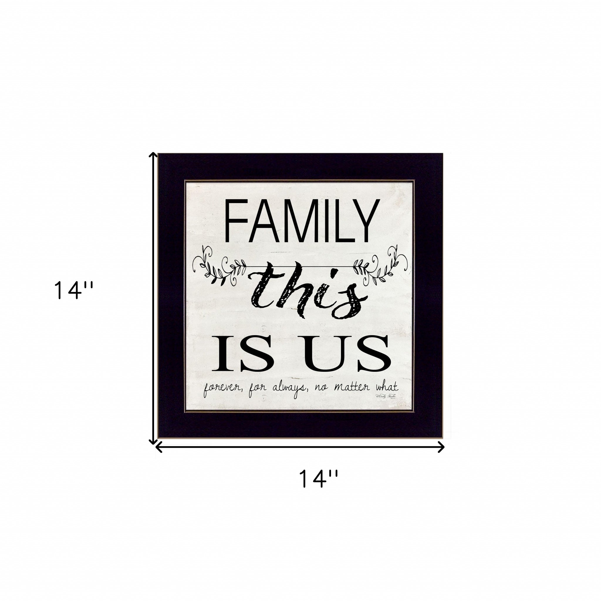 Family This is Us 1 Black Framed Print Wall Art