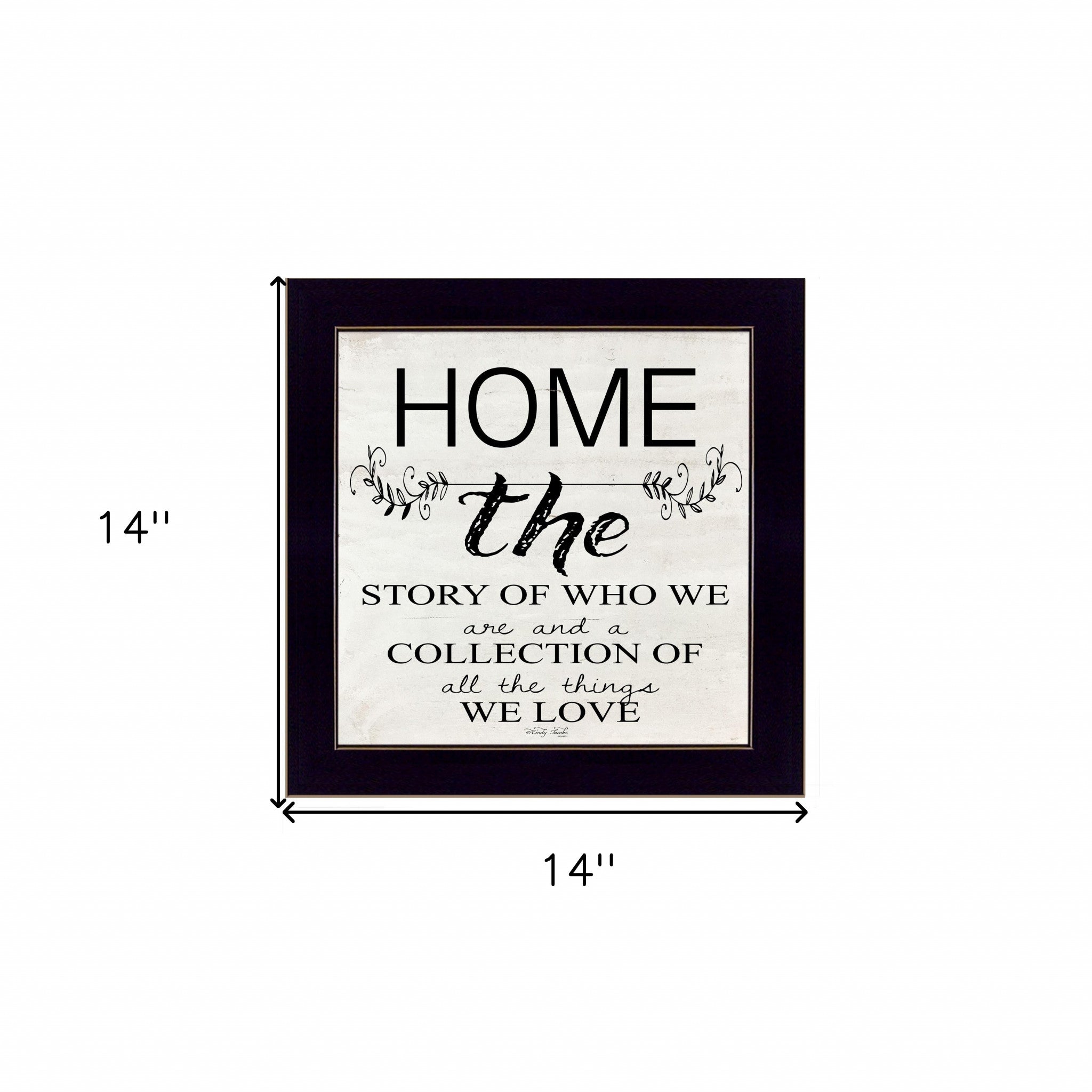 Home the Story of Who We Are Black Framed Print Wall Art