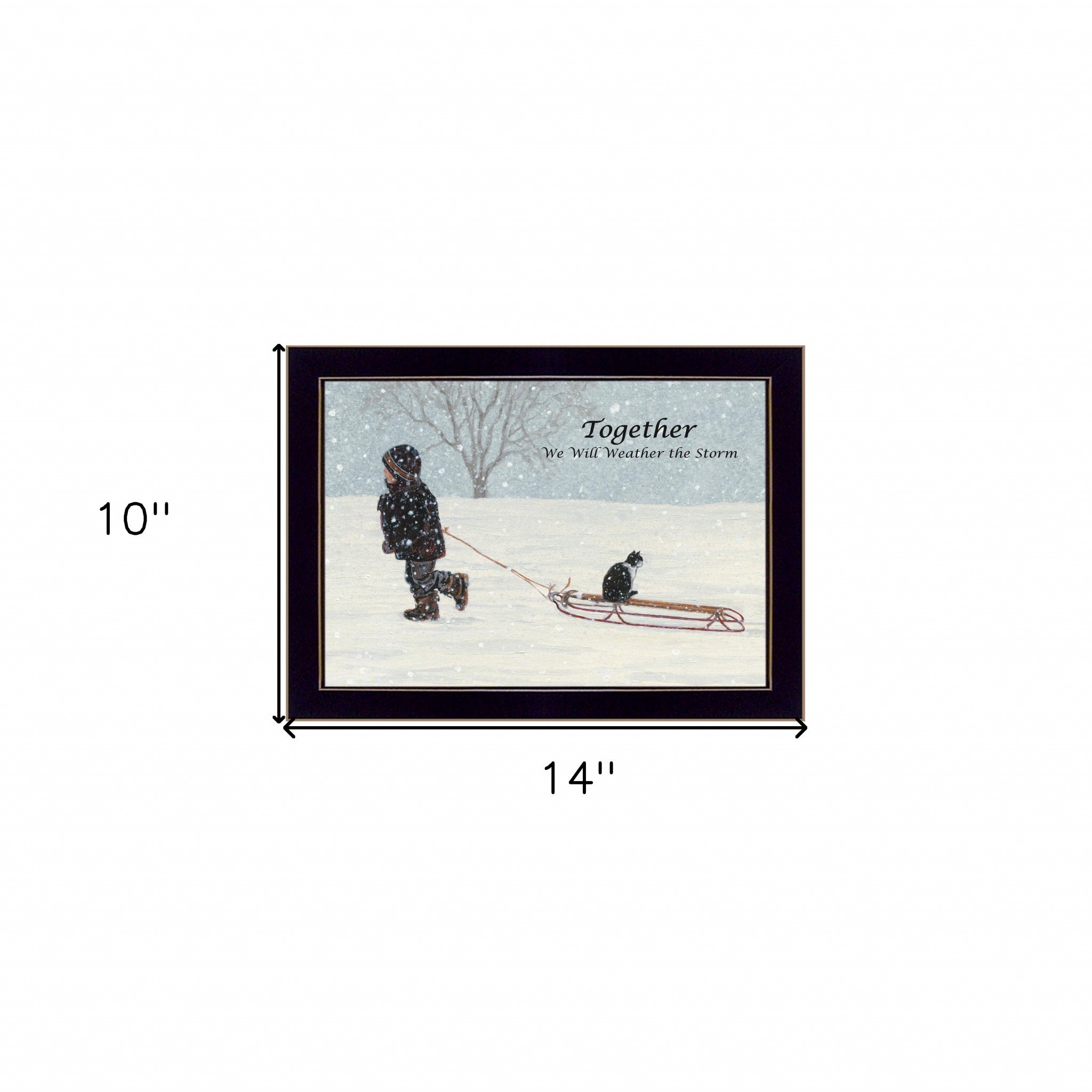 Together 1 Black Framed Print Wall Art