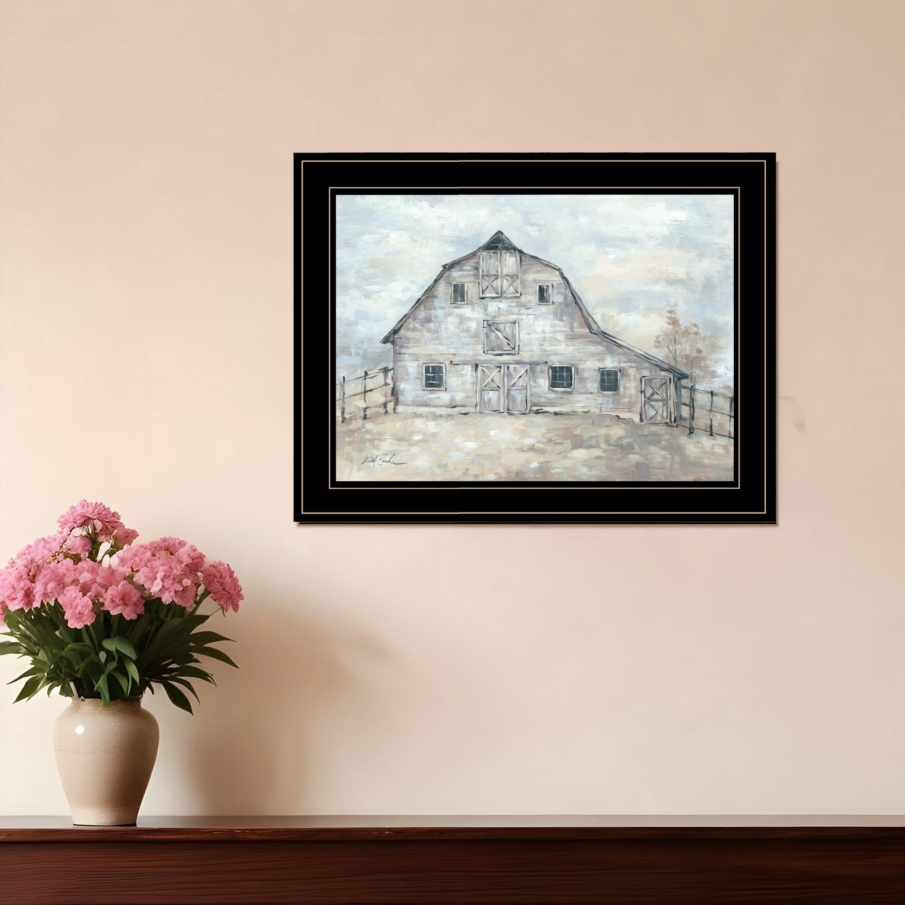 Rustic Beauty 2 Black Framed Print Wall Art