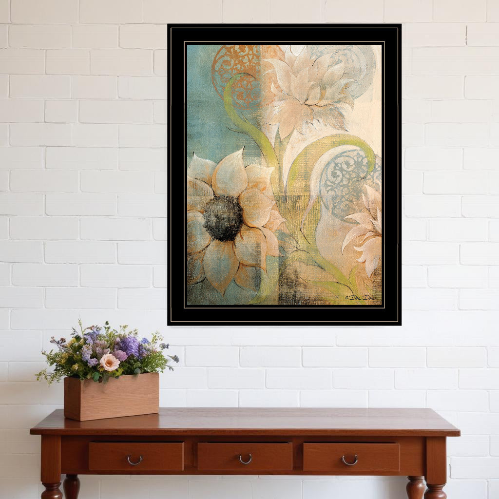 Meandering Flowers I 2 Black Framed Print Wall Art