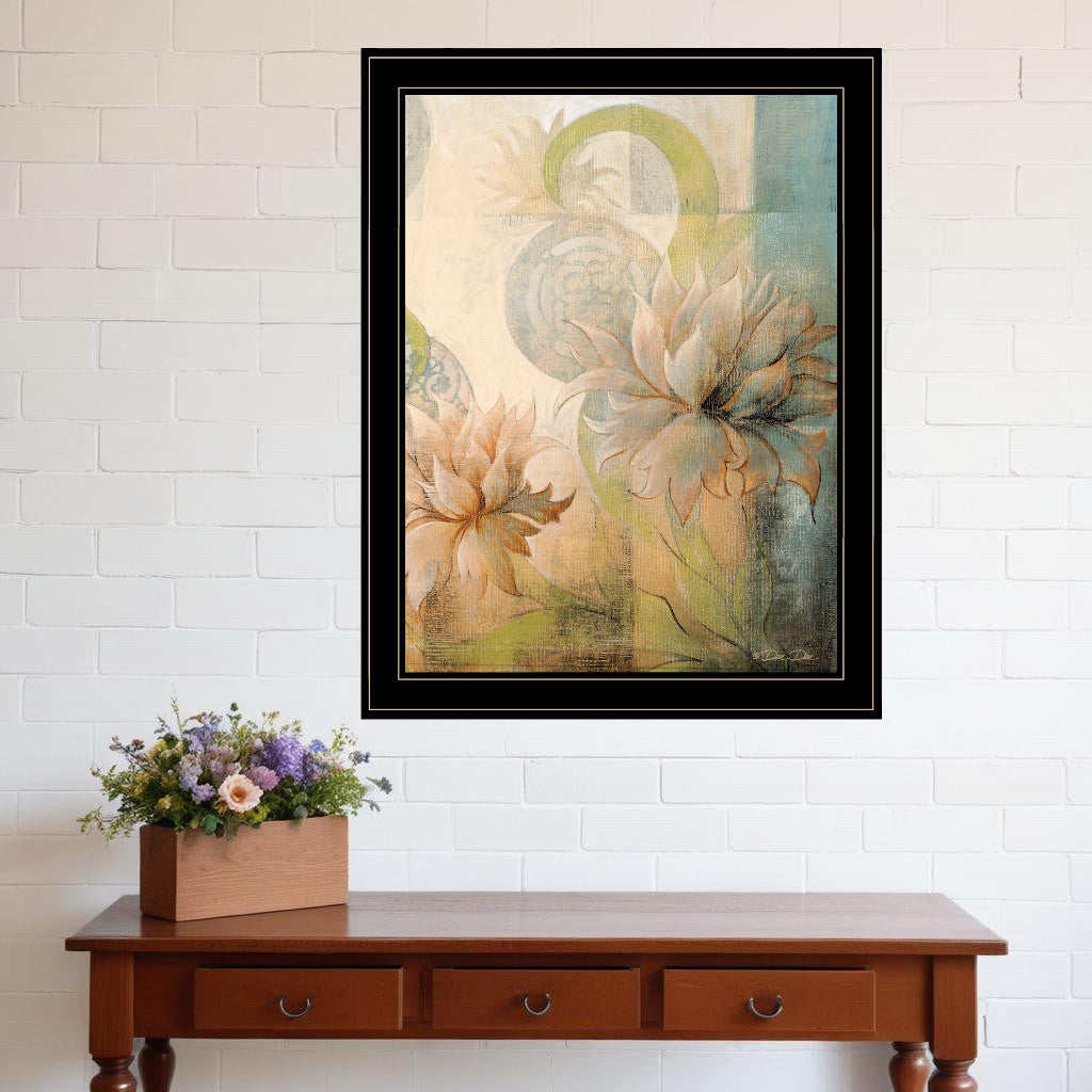 Meandering Flowers II 2 Black Framed Print Wall Art