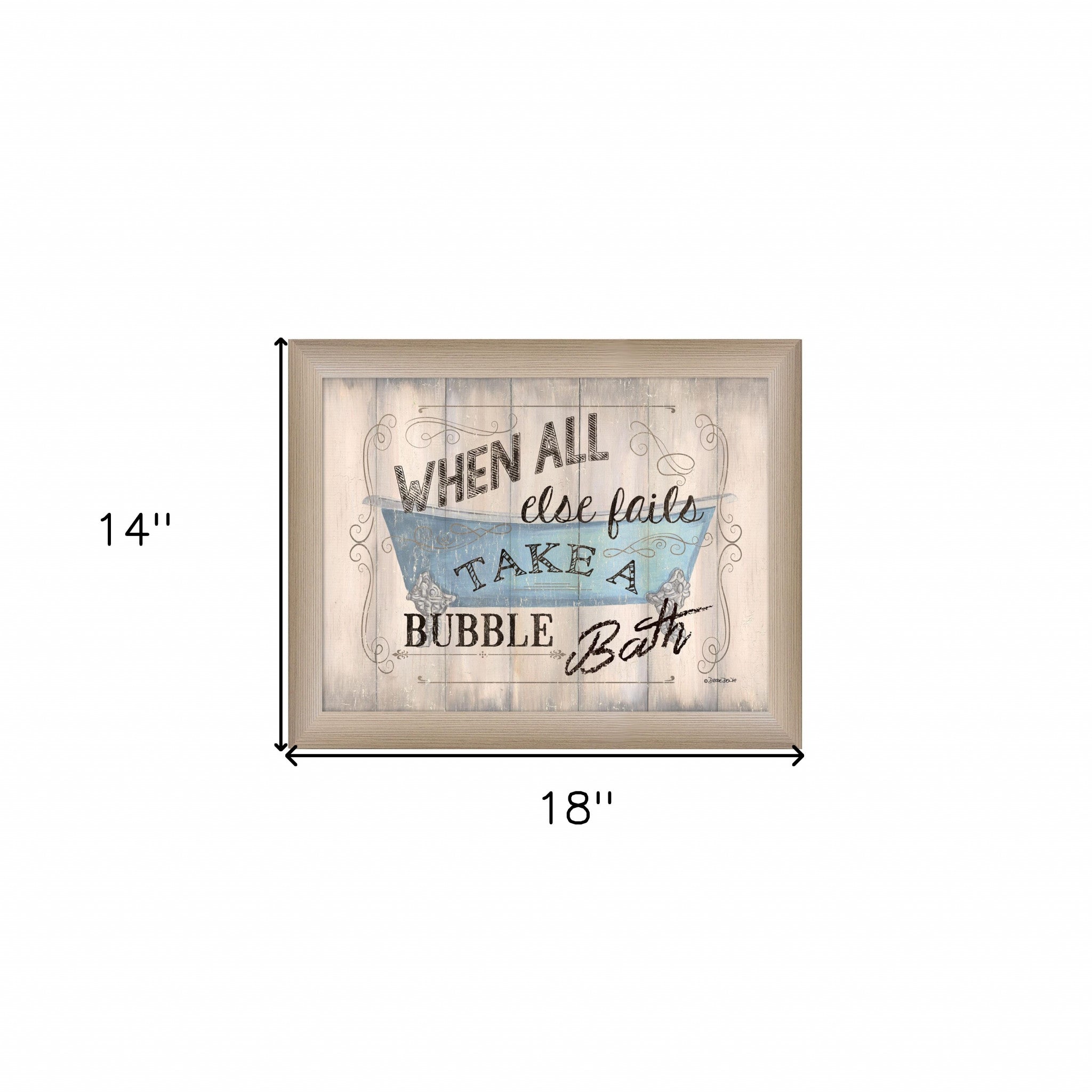 Take a Bubble Bath 1 Brown Framed Print Bathroom Wall Art