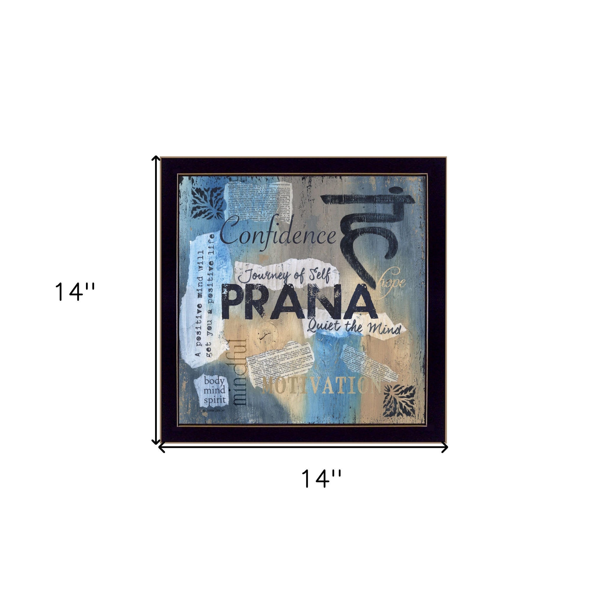 Yoga Series Prana Black Framed Print Wall Art