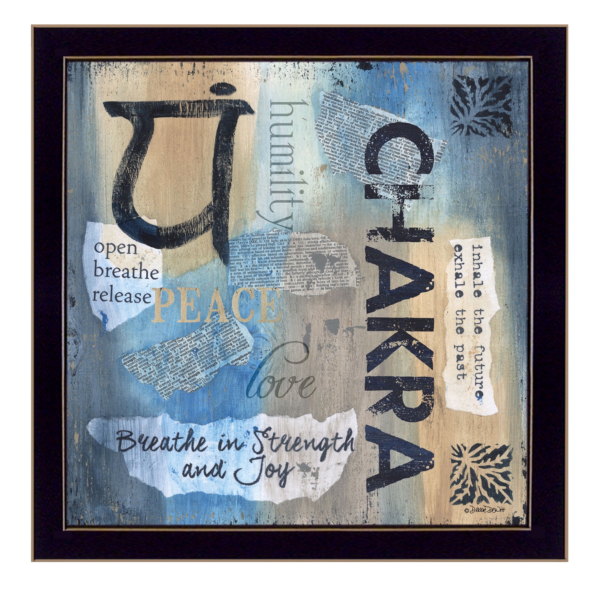 Yoga Series Chakra Black Framed Print Wall Art