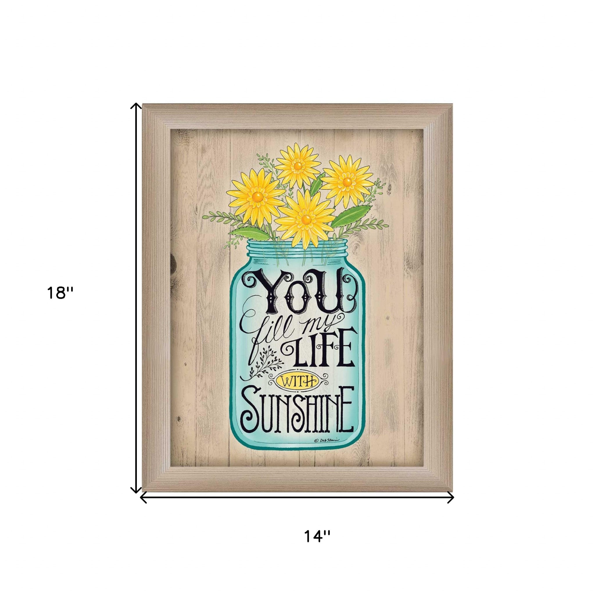 Sunshine 3 Brown Framed Print Wall Art