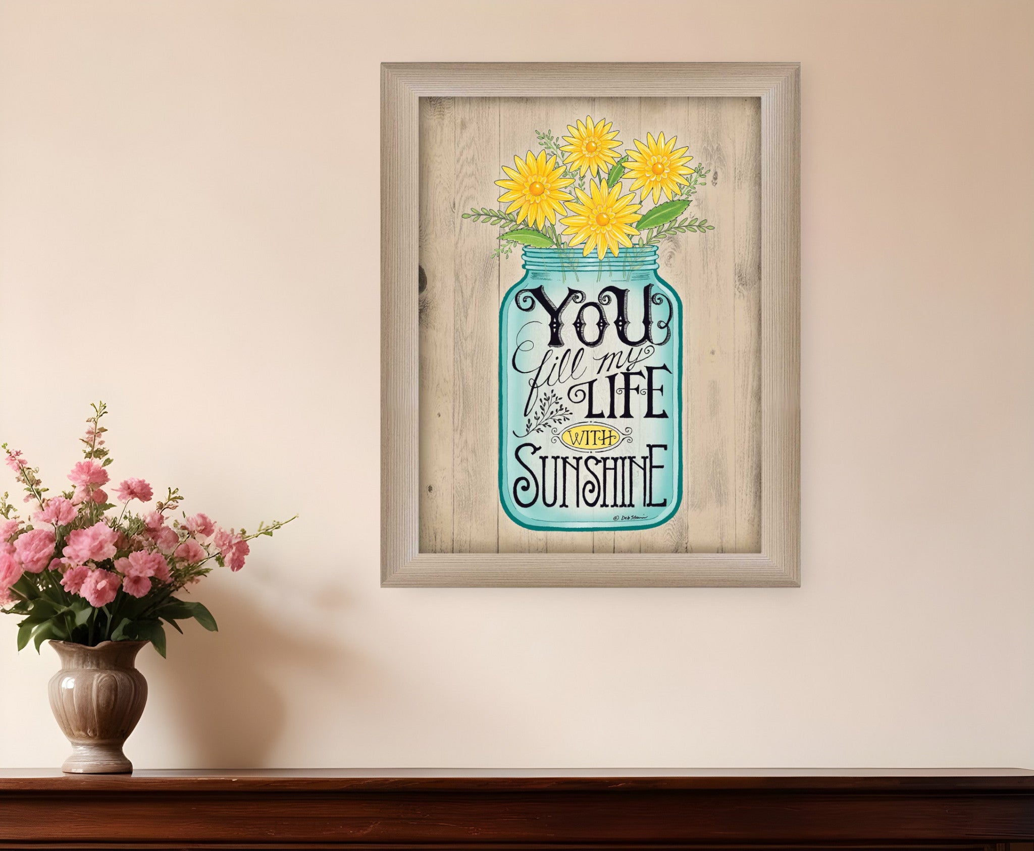 Sunshine 3 Brown Framed Print Wall Art