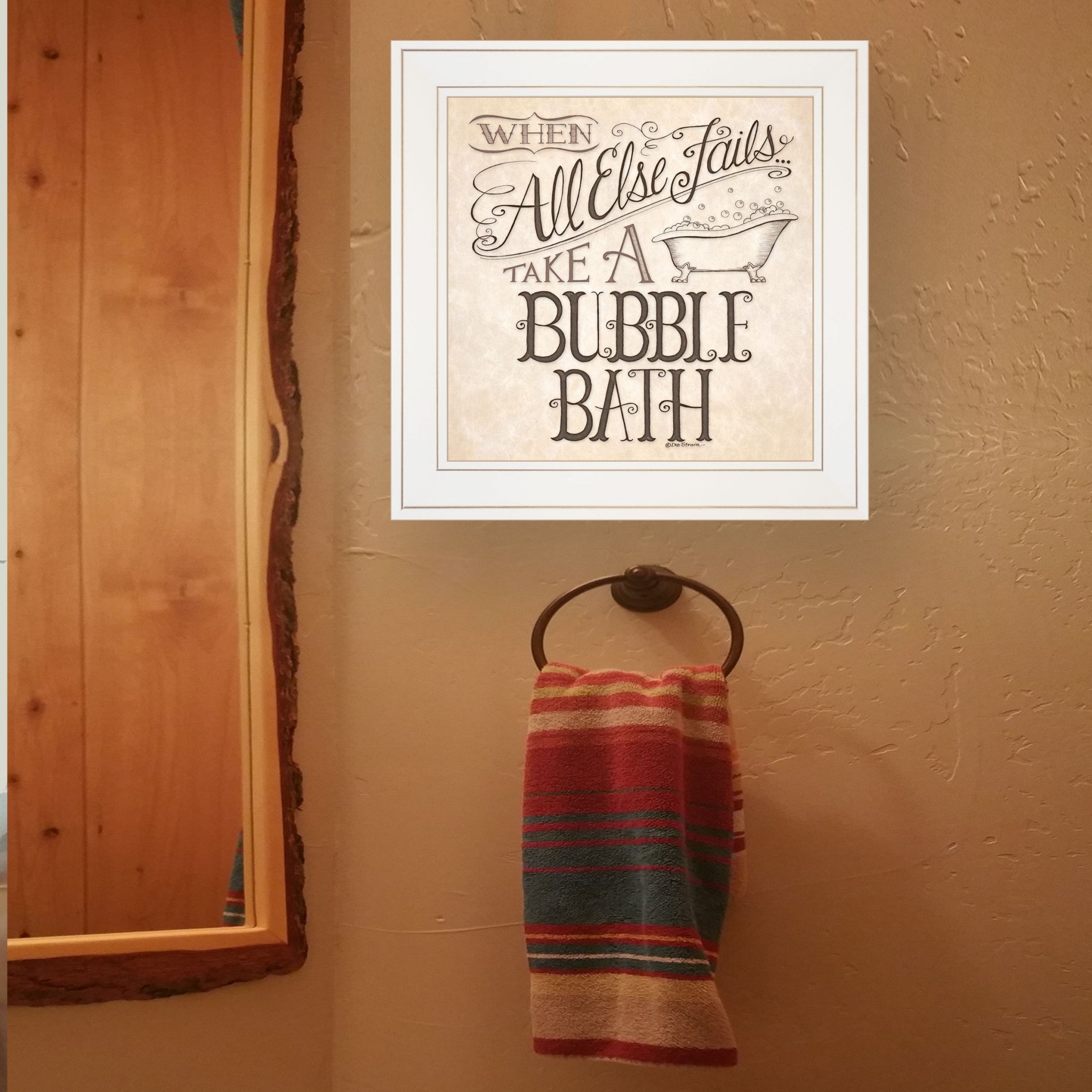 When All Else Fails 2 White Framed Print Bathroom Wall Art