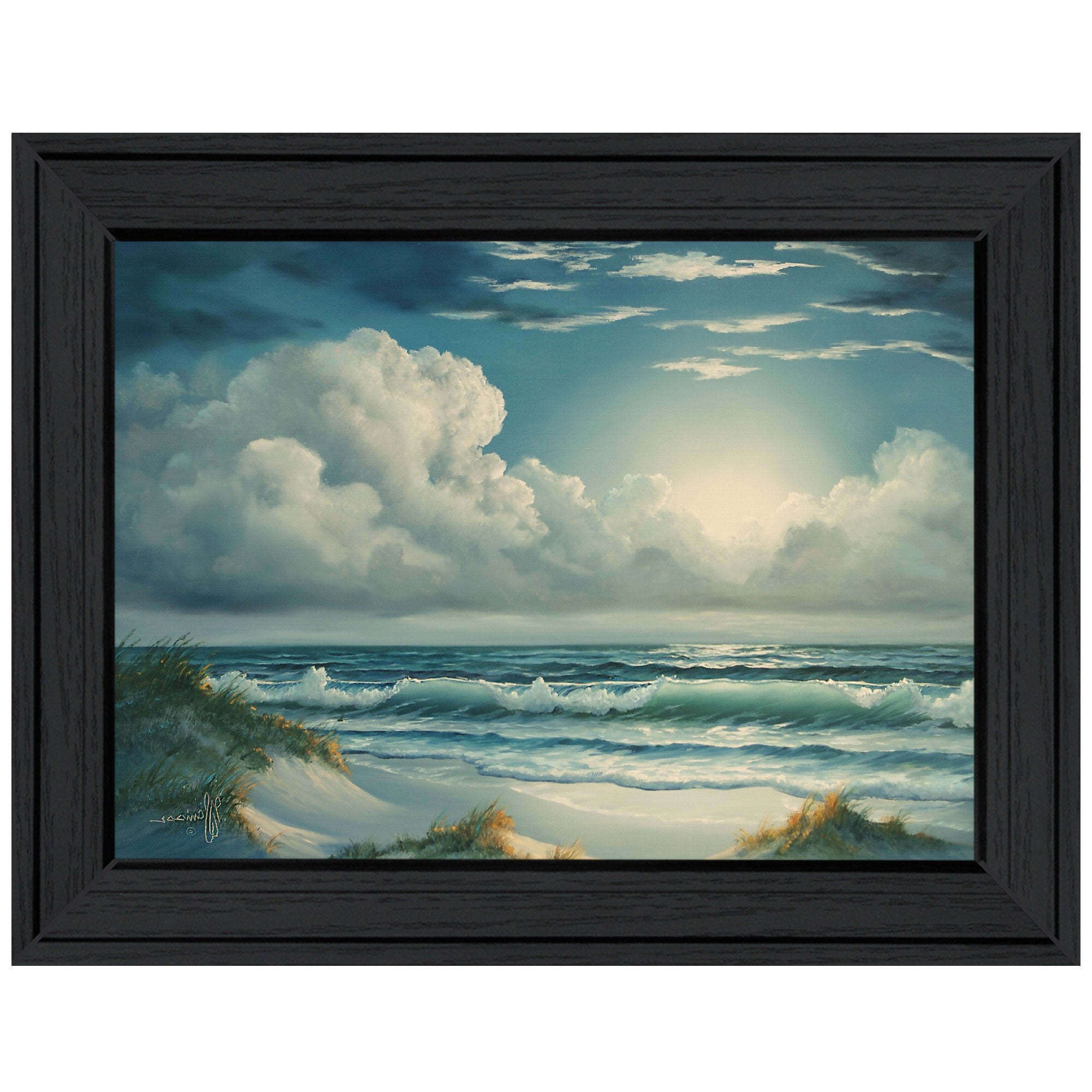 Moon Glow 2 Black Framed Print Wall Art