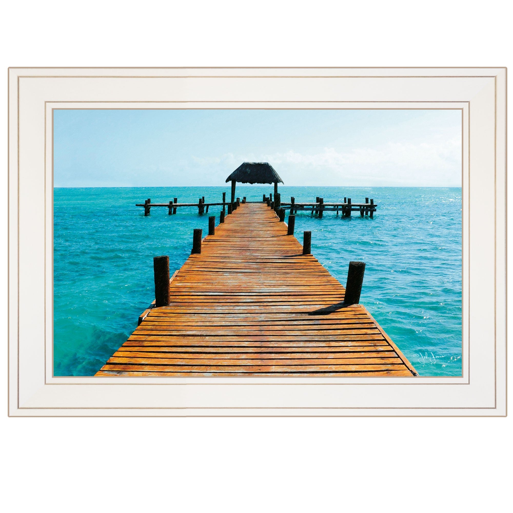 Pier White Framed Print Wall Art