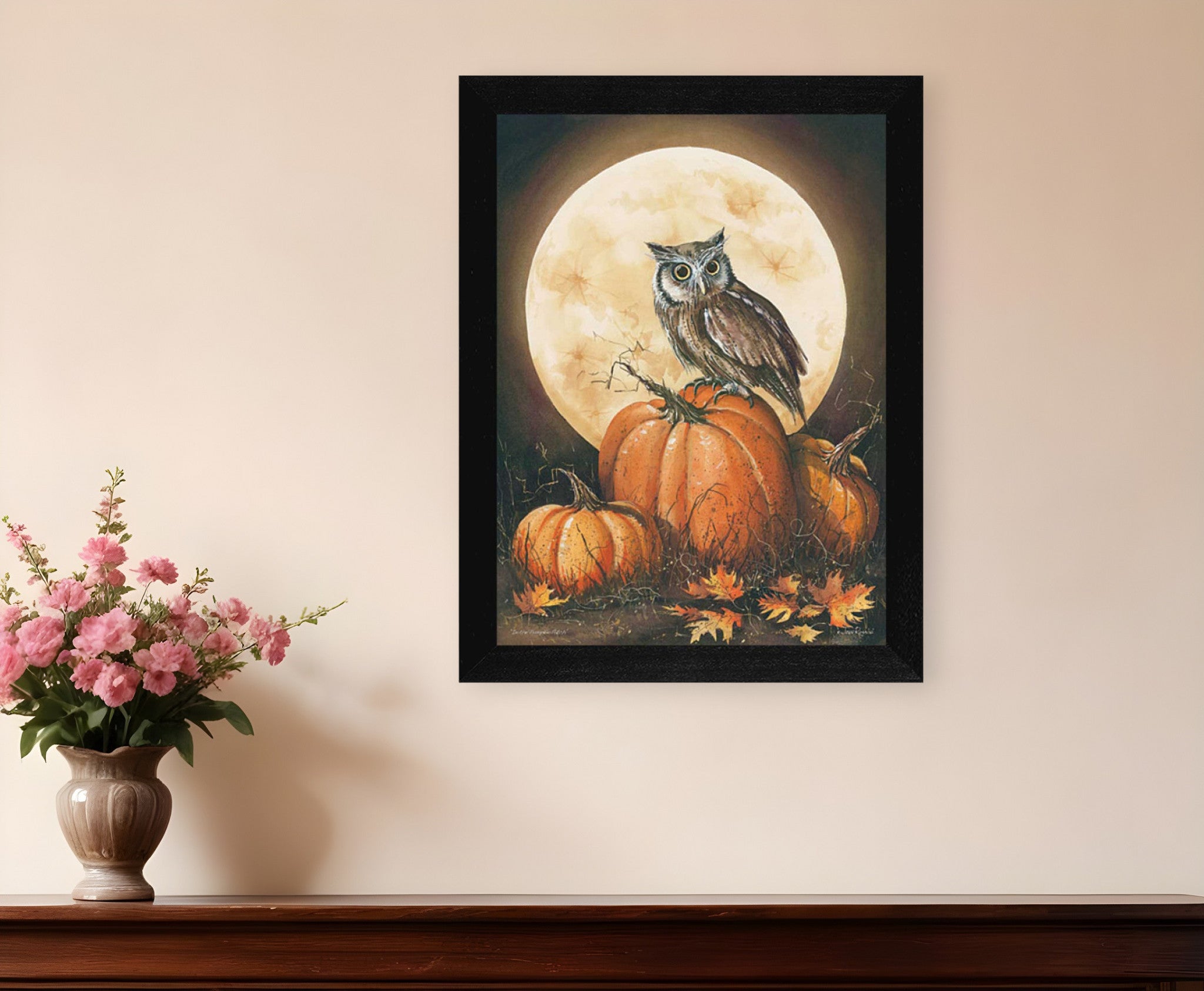 In the Pumpkin Patch Black Framed Print Wall Art