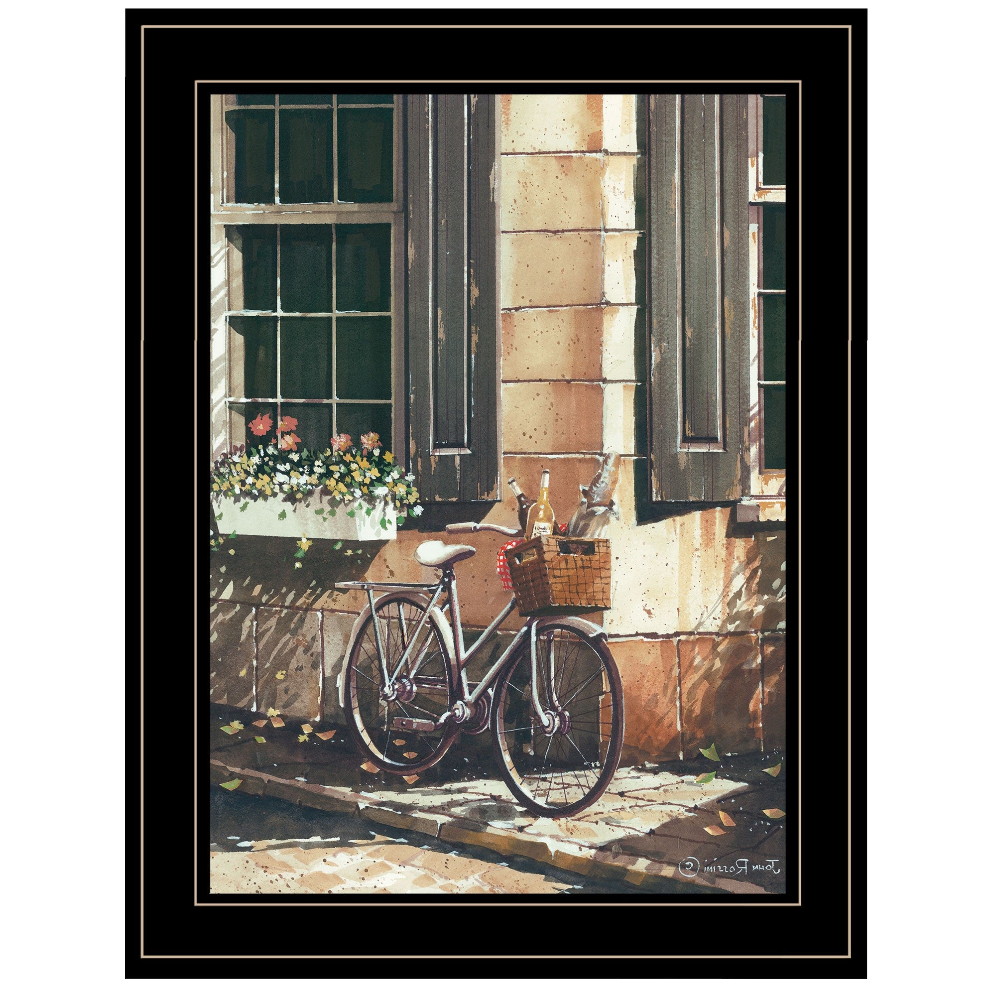 Picnic Getaway 2 Black Framed Print Wall Art