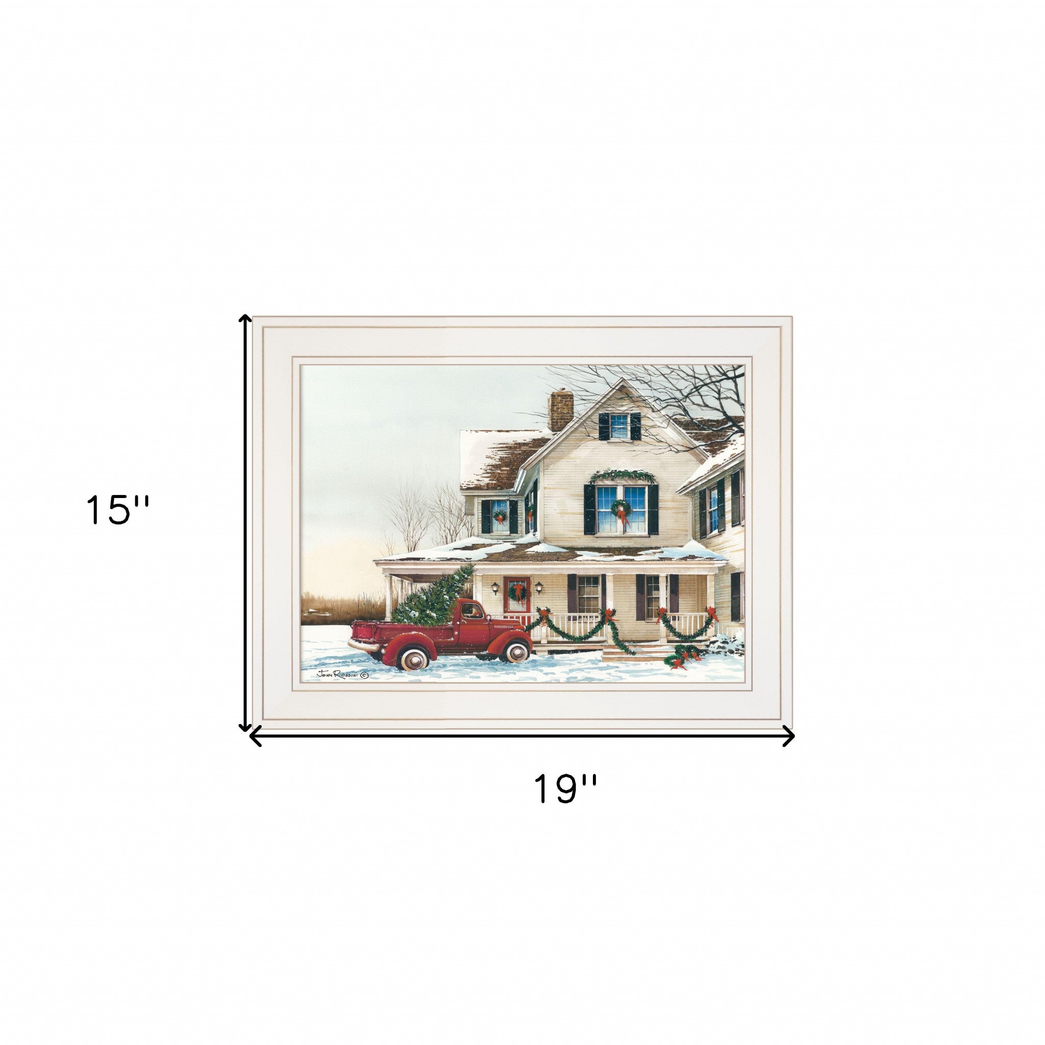 Preparing for Christmas 1 White Framed Print Wall Art