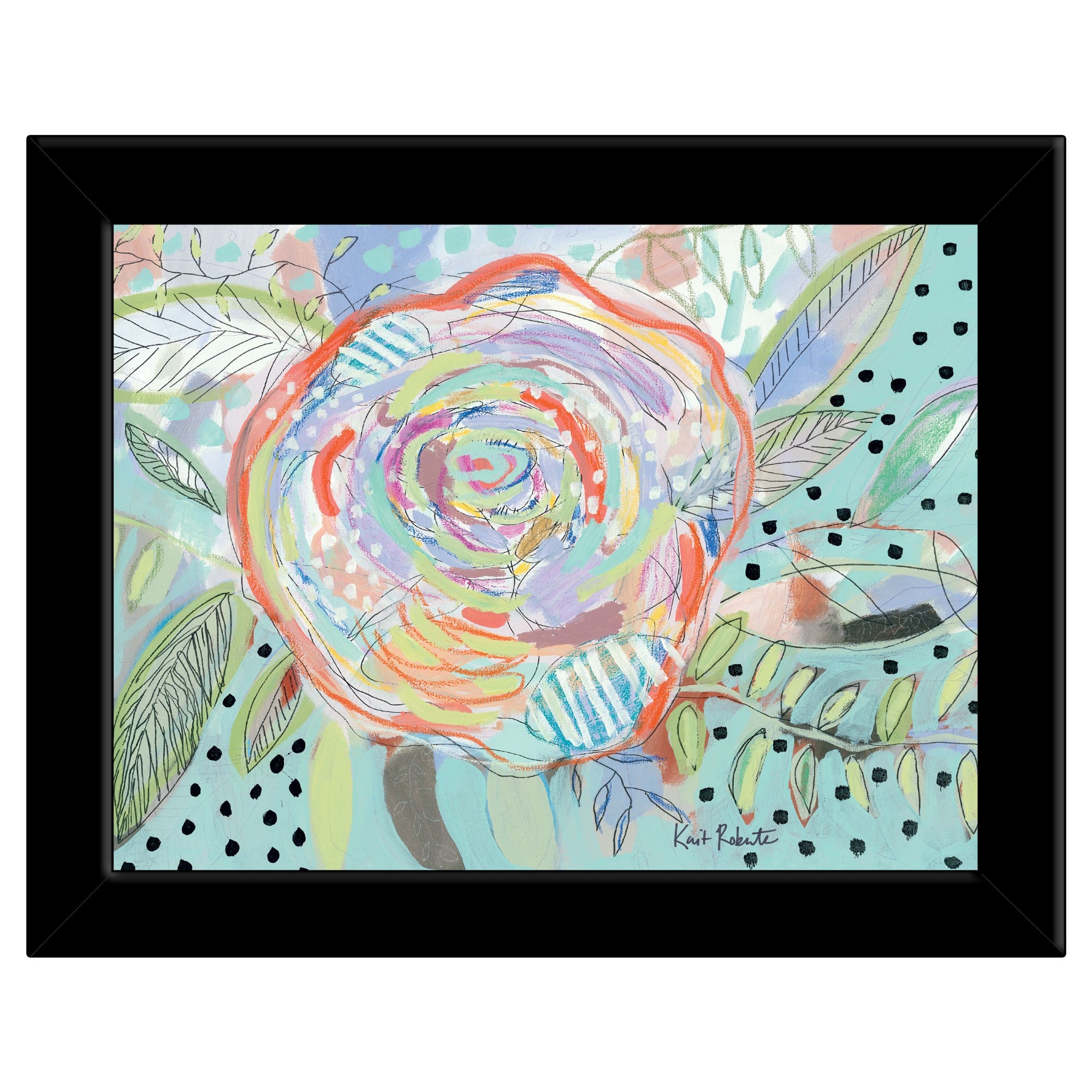 Bloom for Yourself 4 Black Framed Print Wall Art