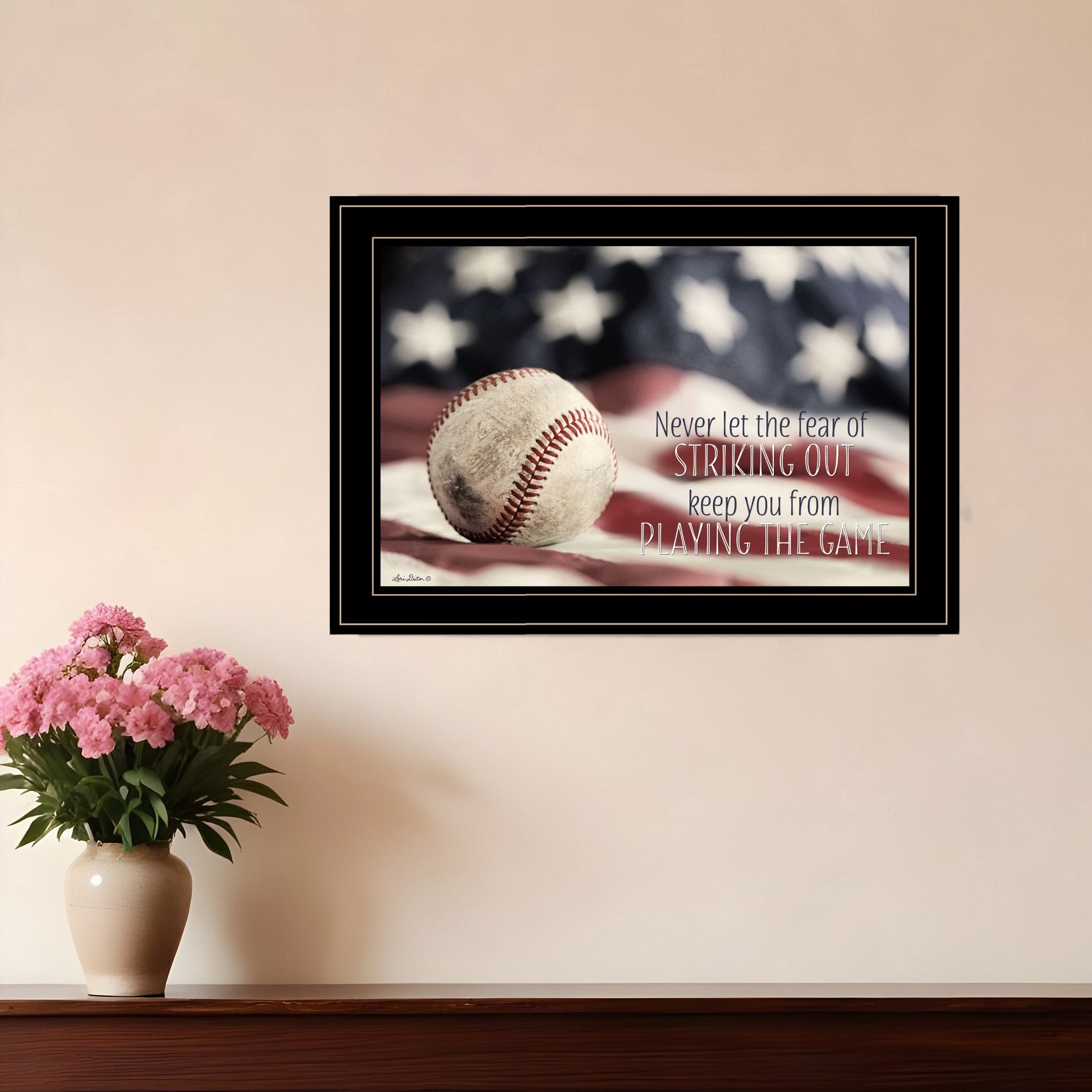 Baseball Playing the Game 2 Black Framed Print Wall Art