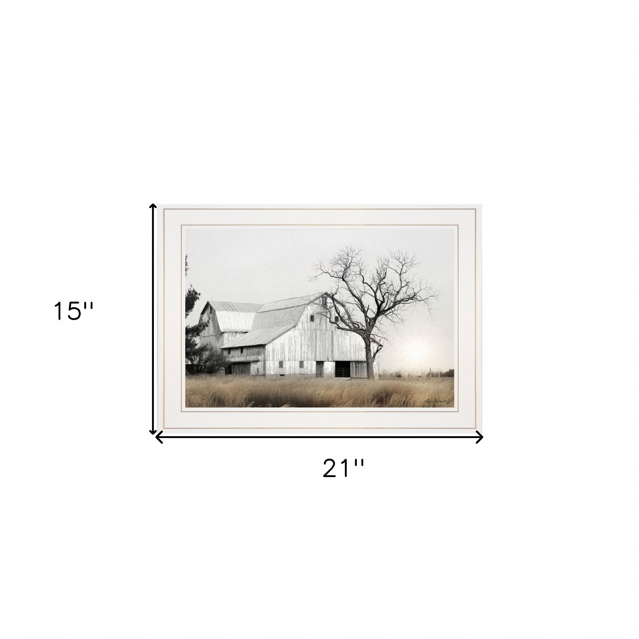 Ohio Fields I 1 White Framed Print Wall Art