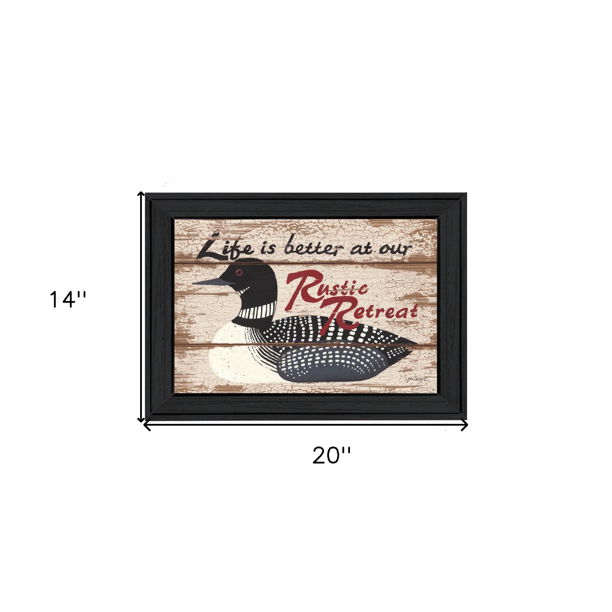 Rustic Retreat Black Framed Print Wall Art