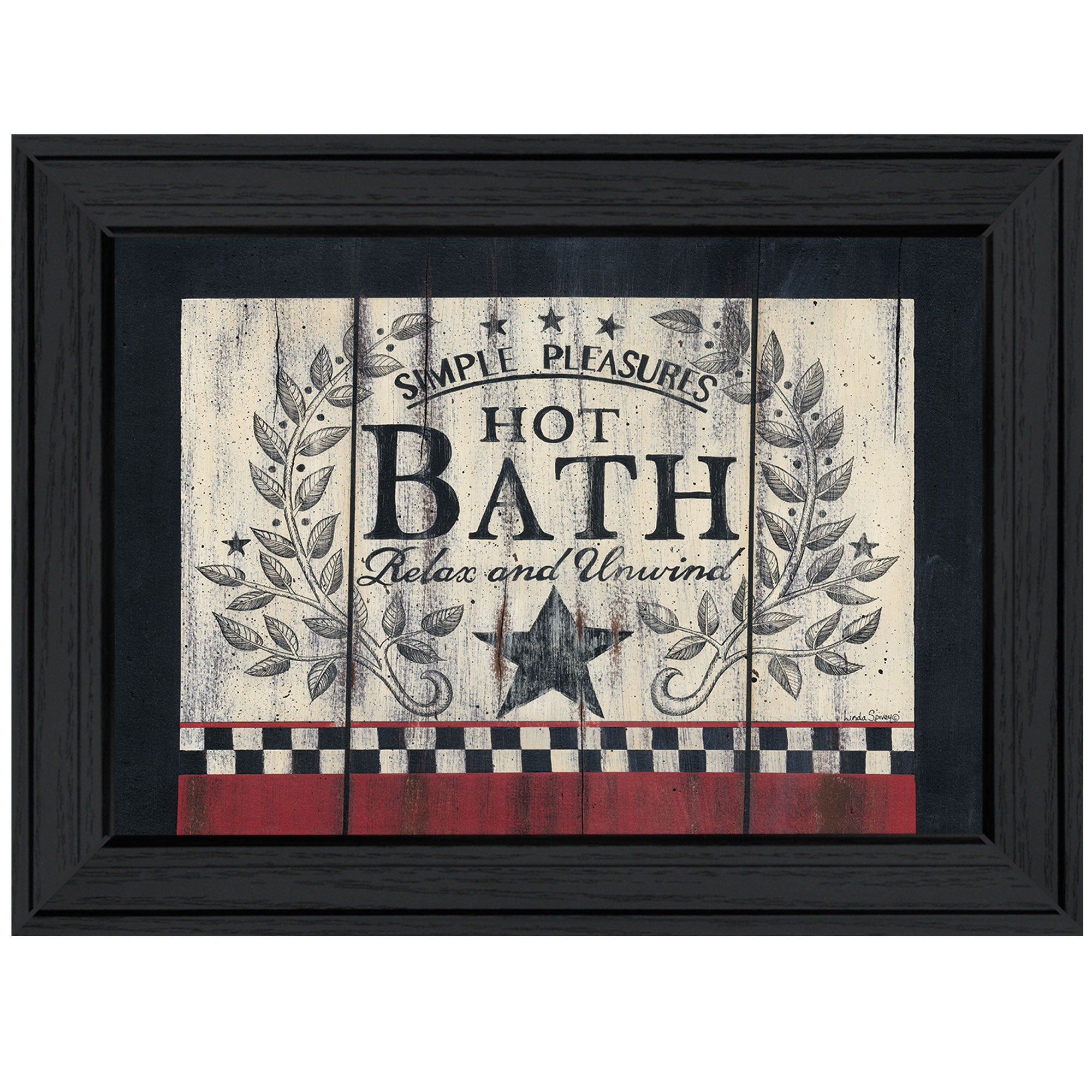 Hot Bath 2 Black Framed Print Bathroom Wall Art