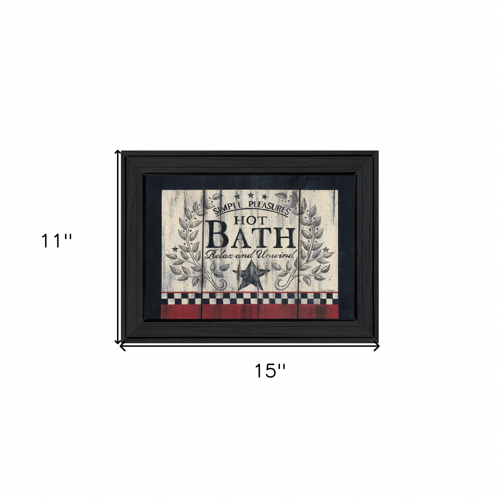 Hot Bath 2 Black Framed Print Bathroom Wall Art