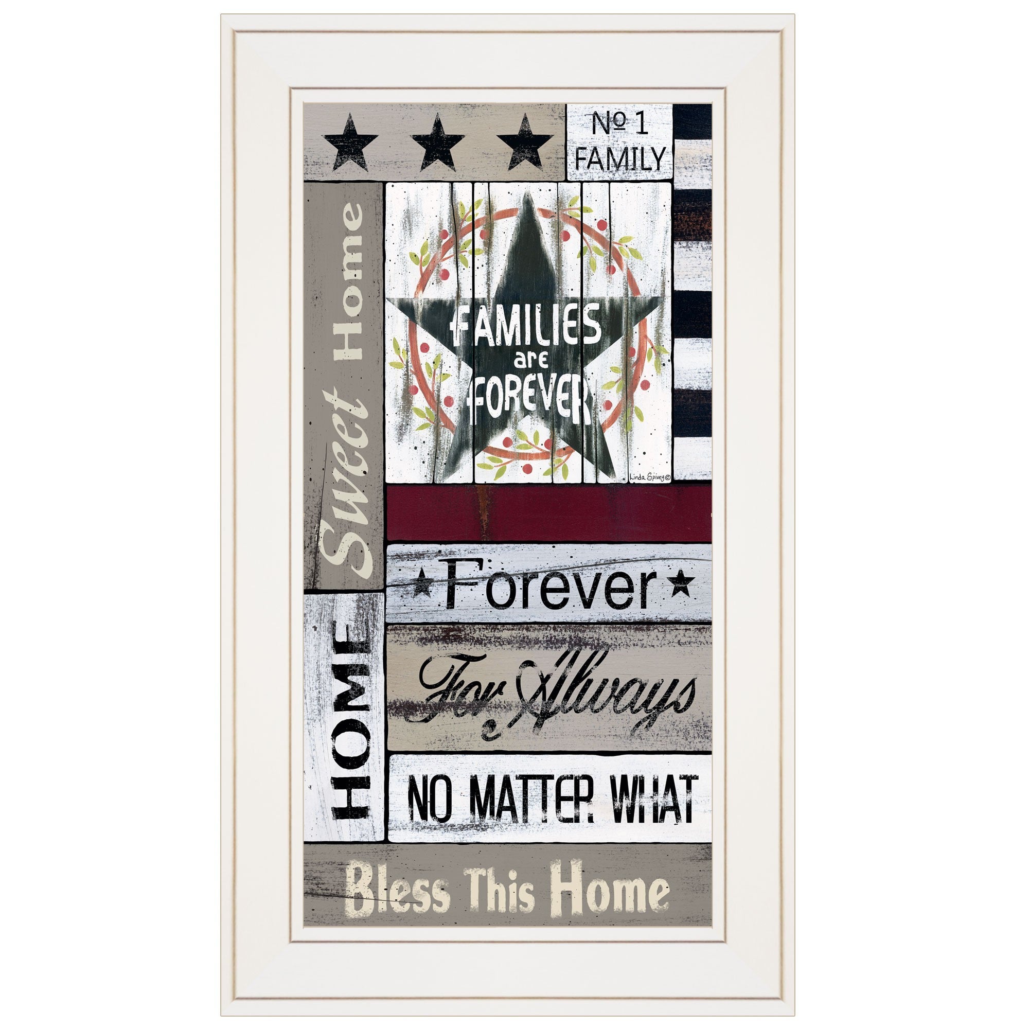 Families are Forever 2 White Framed Print Wall Art