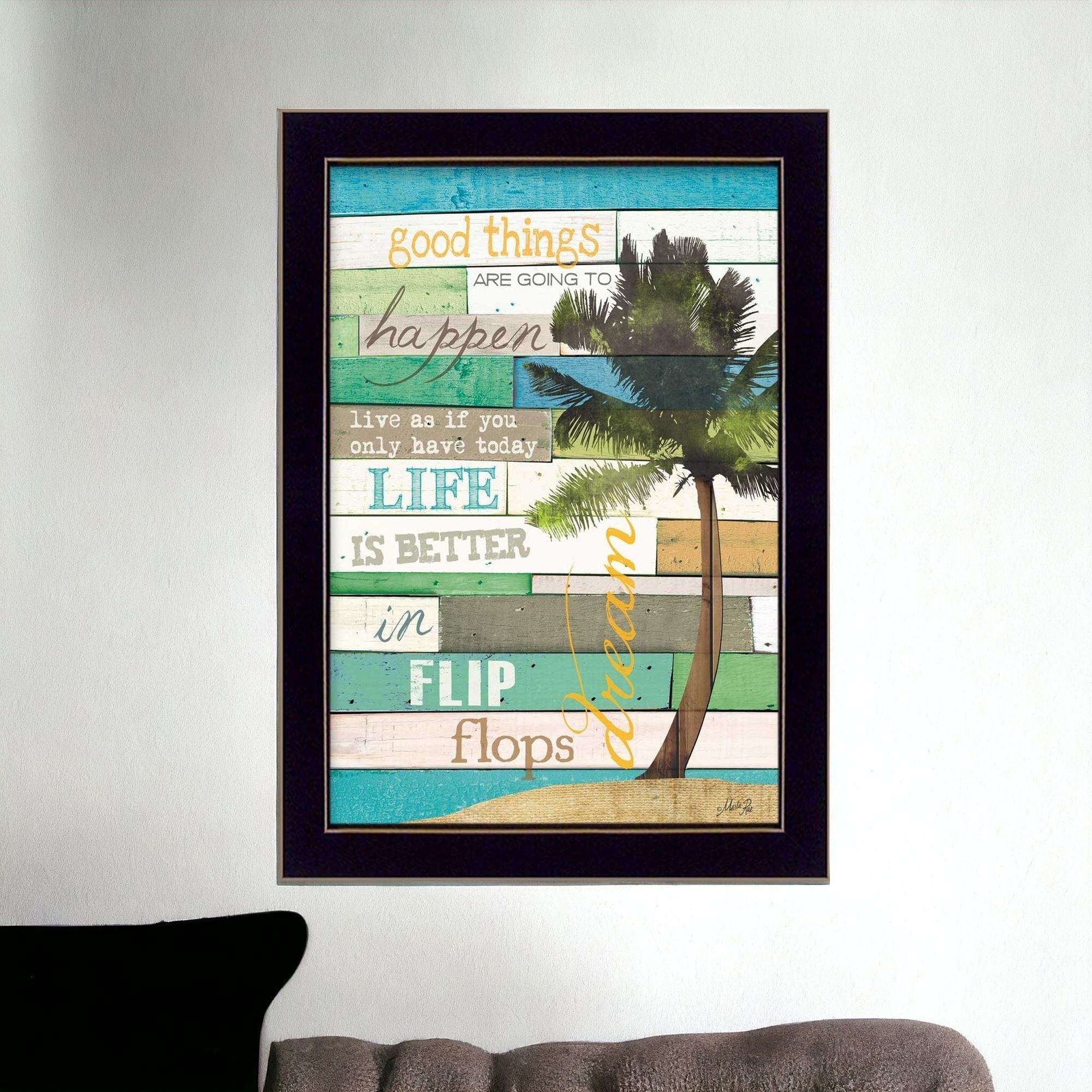 Good Things 1 Black Framed Print Wall Art