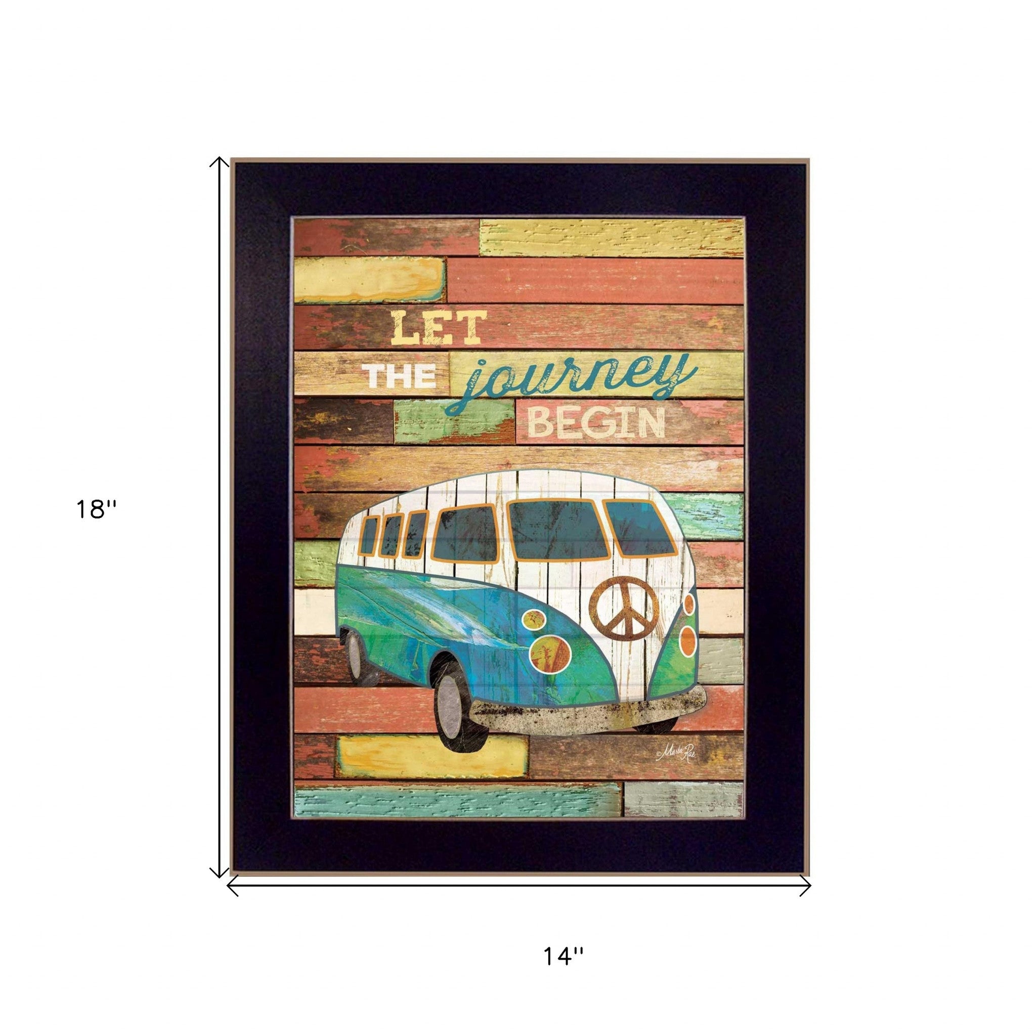 Let the Journey Begin Black Framed Print Wall Art