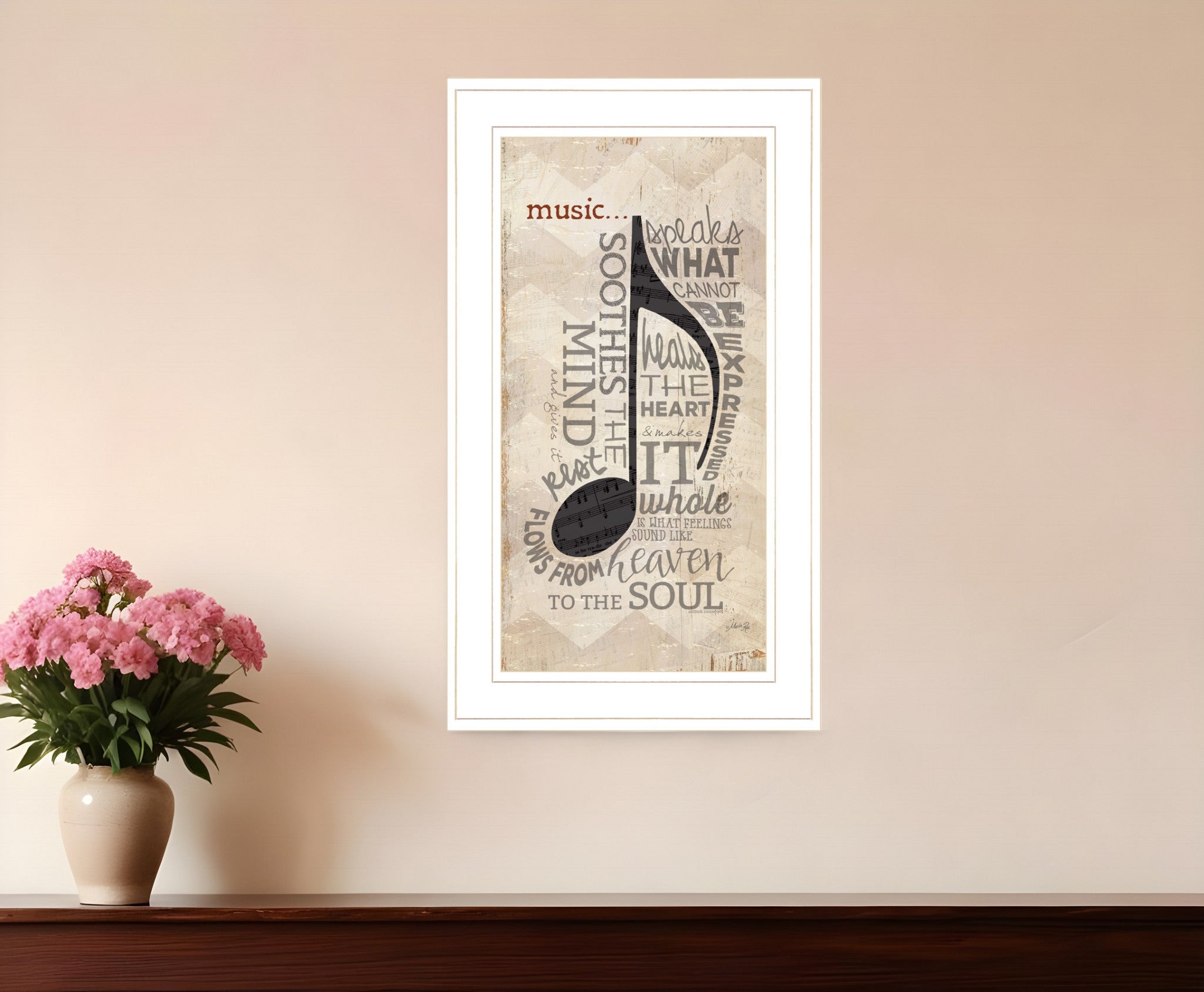 Music 4 White Framed Print Wall Art