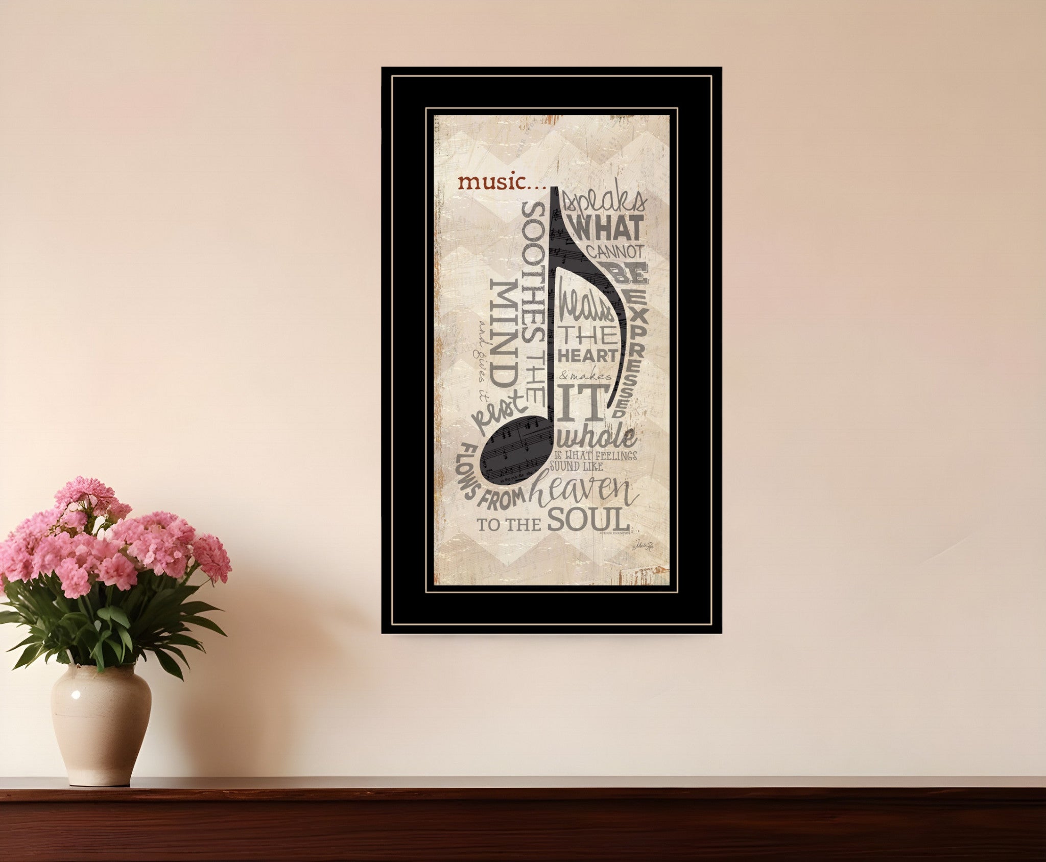 Music 5 Black Framed Print Wall Art