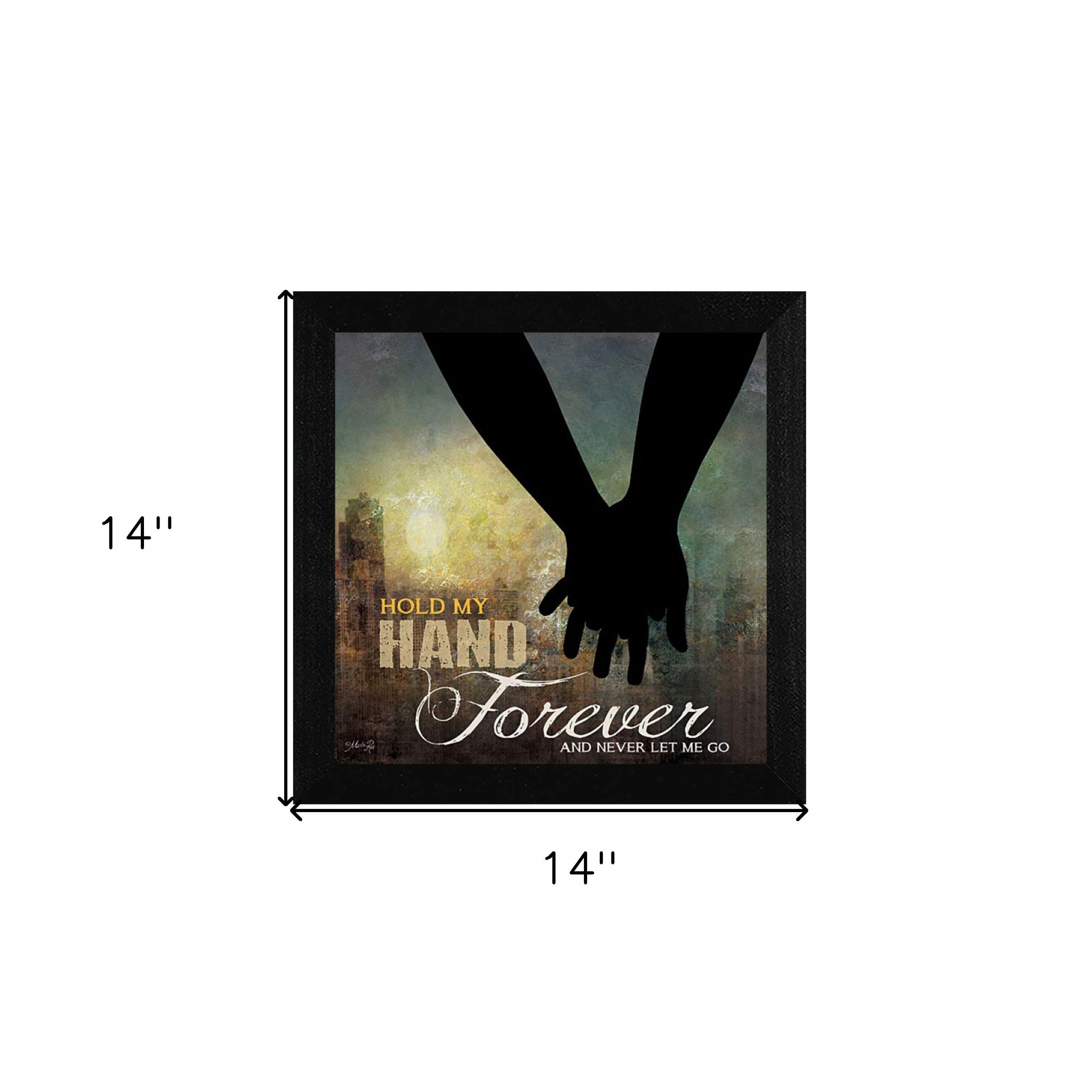 Hold My Hand Forever 2 Black Framed Print Wall Art