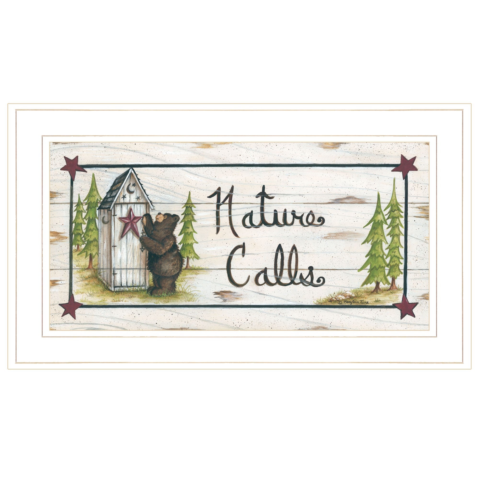 Nature Calls 1 White Framed Print Wall Art