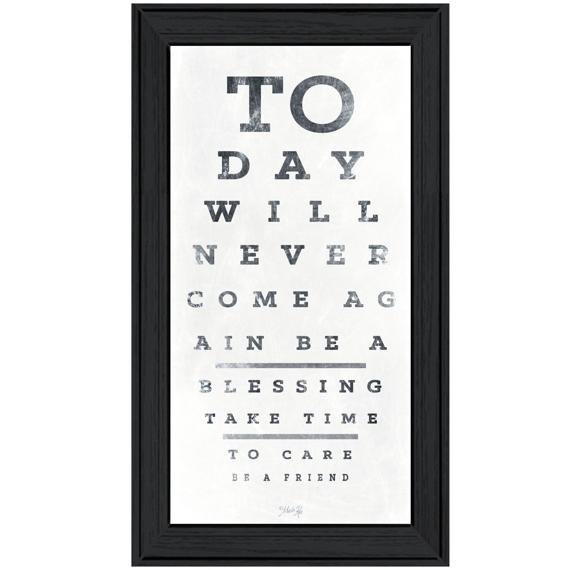 Eye Chart I 1 Black Framed Print Wall Art