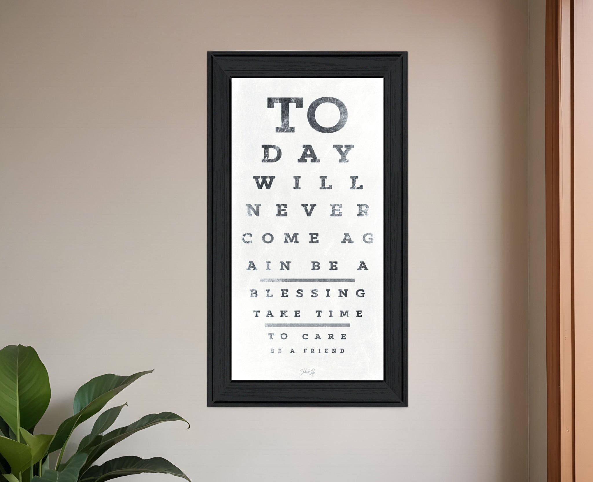 Eye Chart I 1 Black Framed Print Wall Art