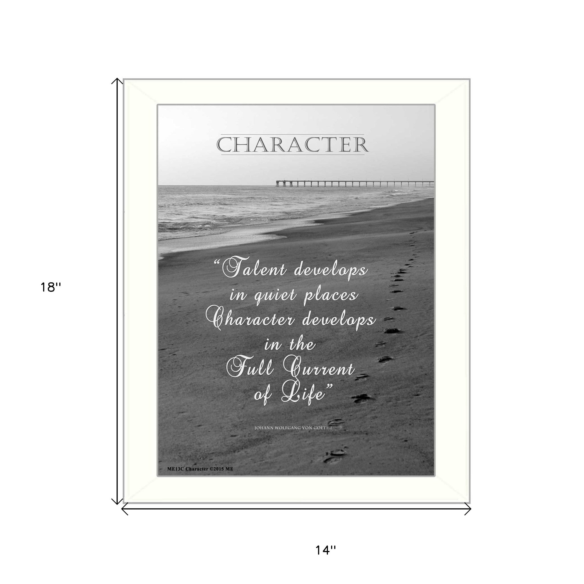 Character 6 White Framed Print Wall Art