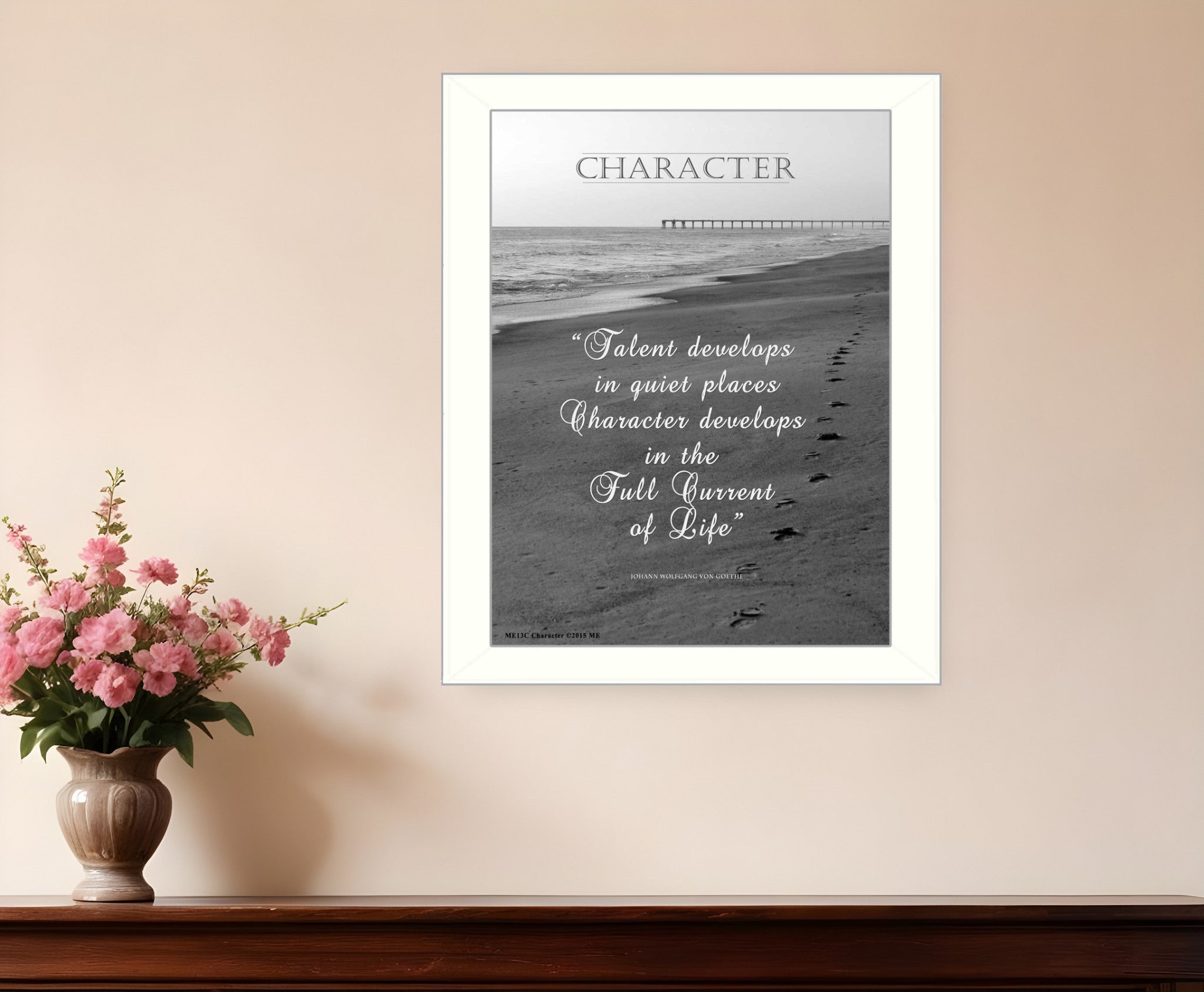 Character 6 White Framed Print Wall Art