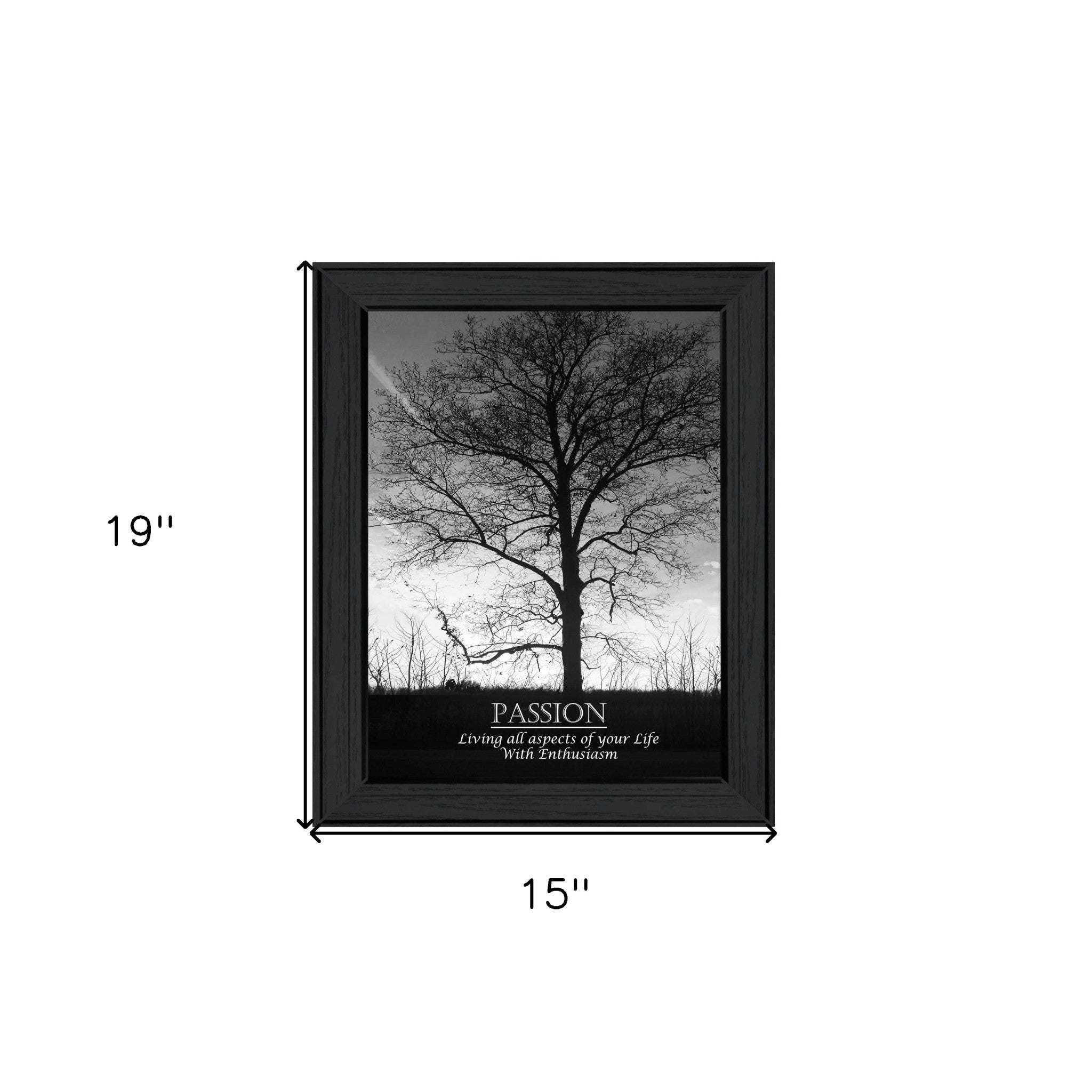 Passion 5 Black Framed Print Wall Art