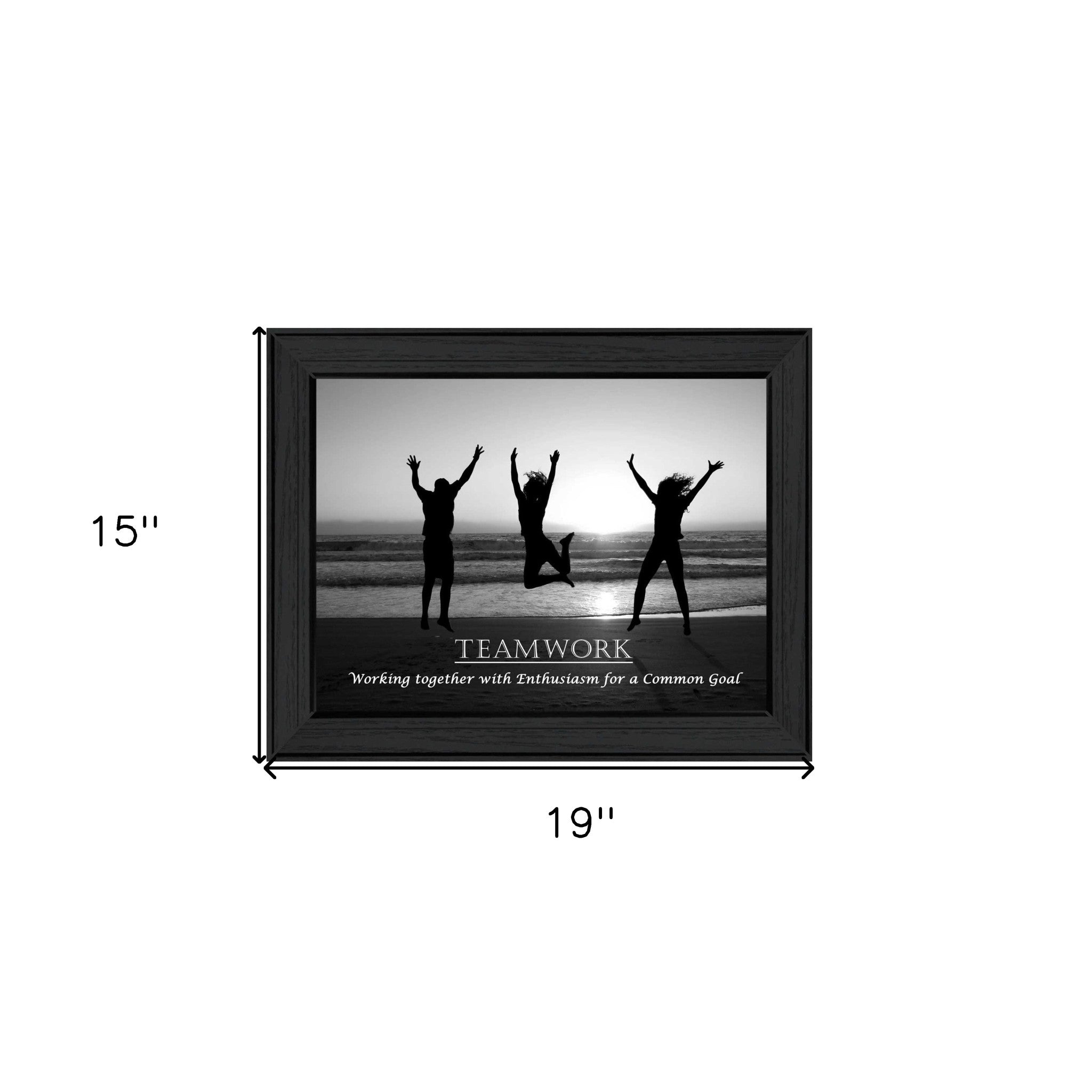 Teamwork 5 Black Framed Print Wall Art