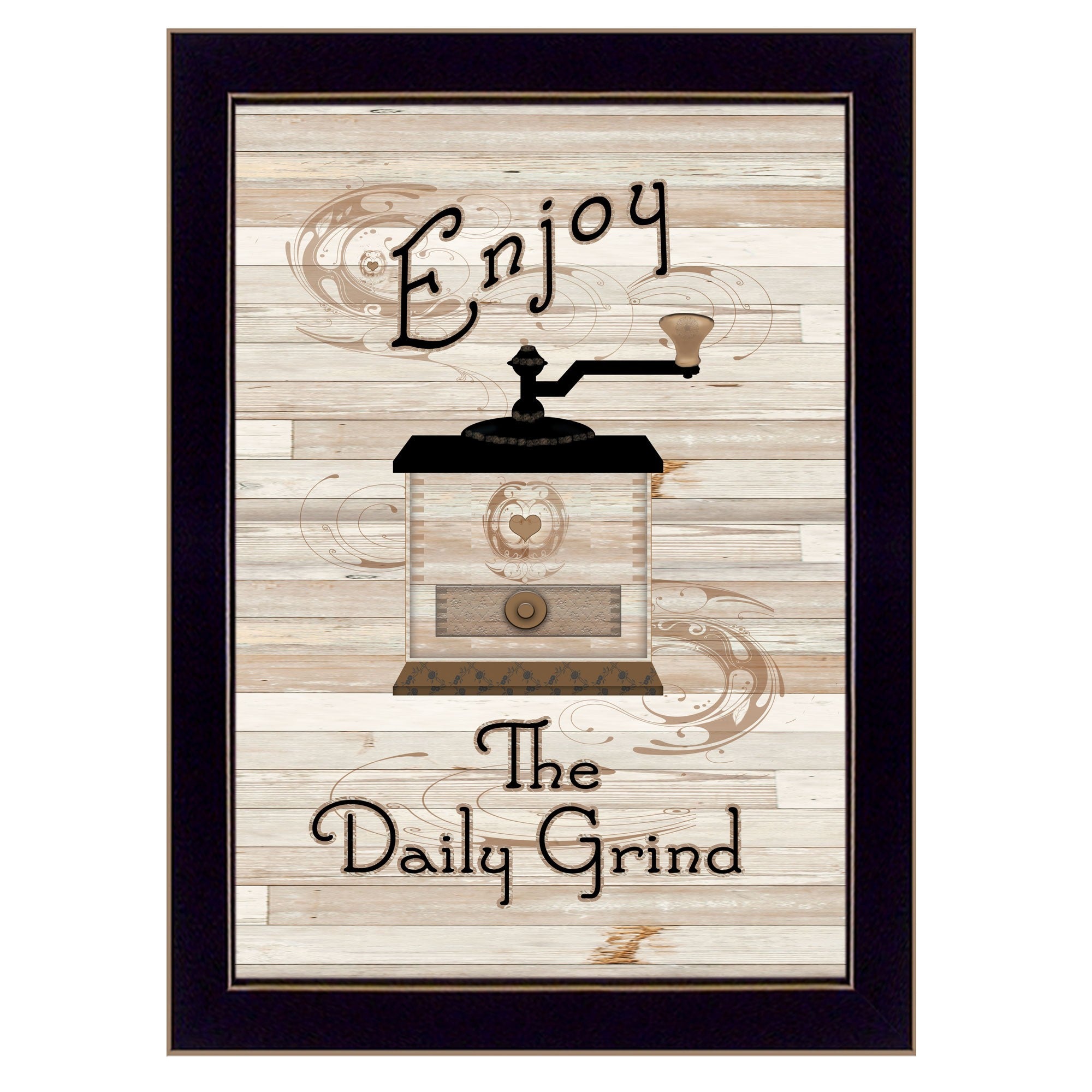 The Daily Grind 3 Black Framed Print Kitchen Wall Art