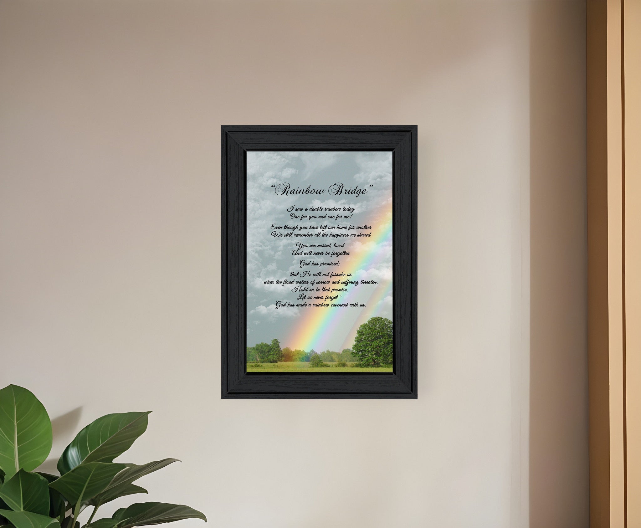 Rainbow Bridge 3 Black Framed Print Wall Art