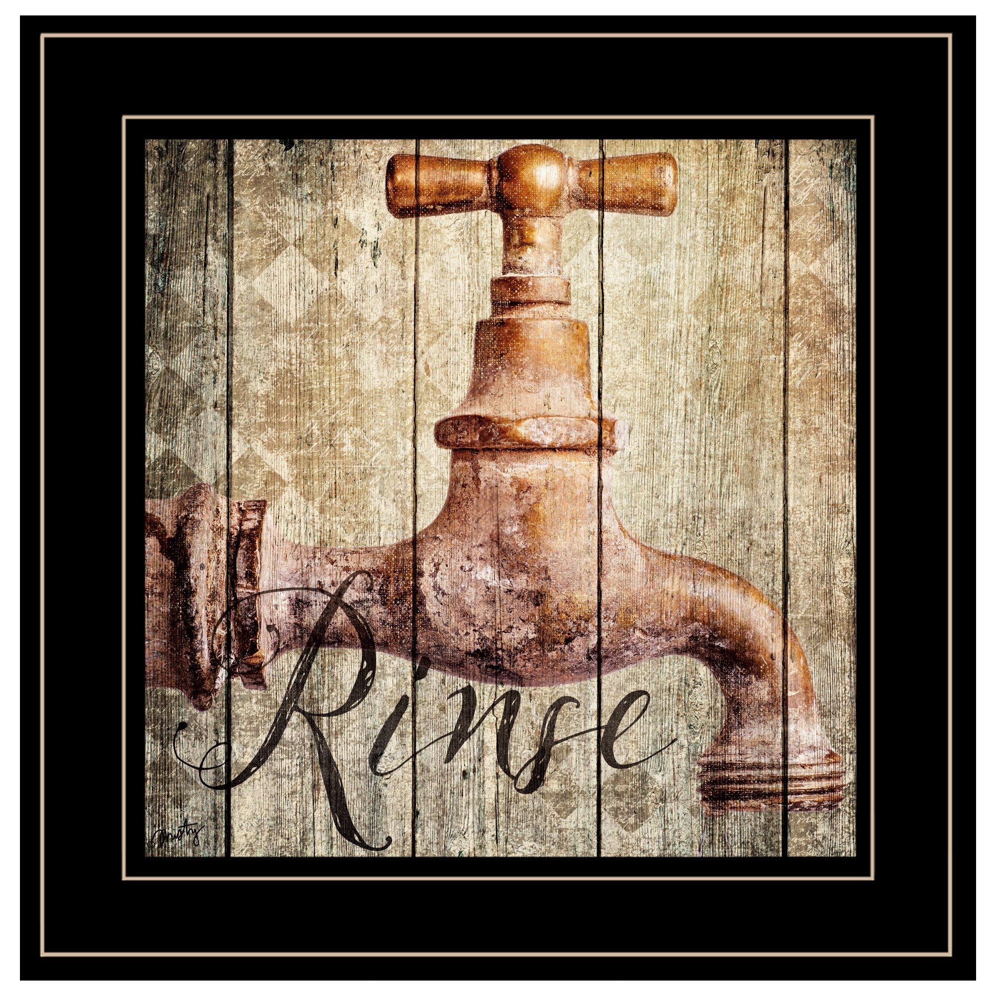 Rinse 2 Black Framed Print Wall Art