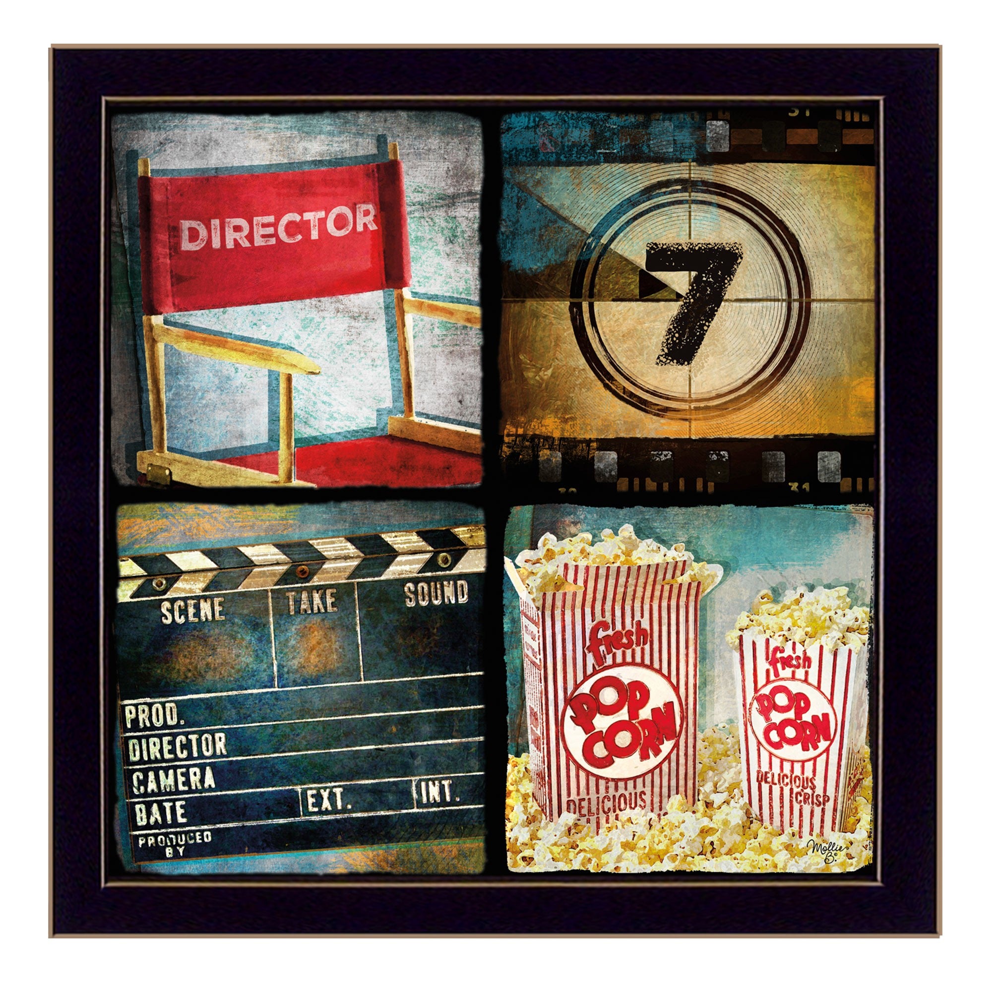 At The Movies 2 Black Framed Print Wall Art