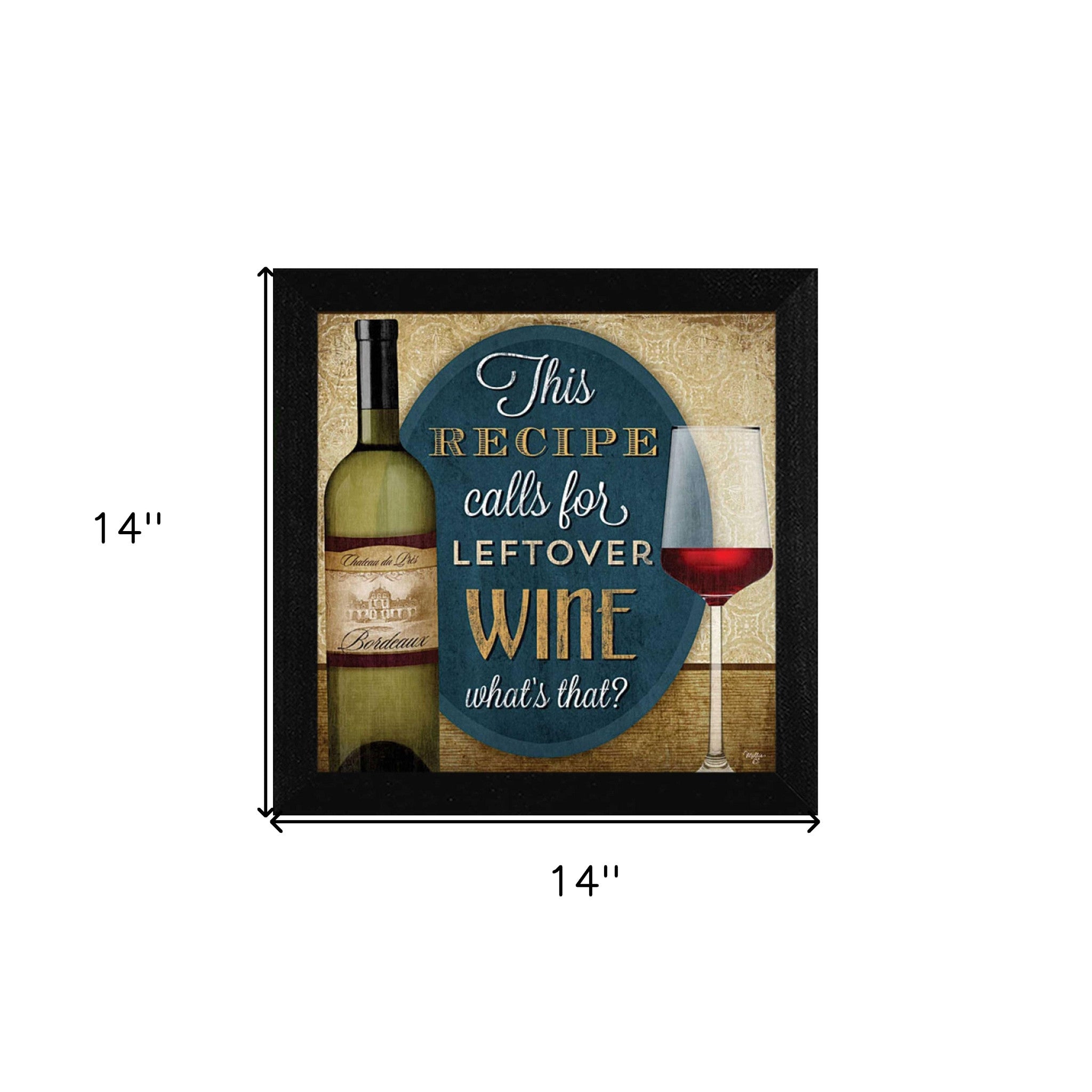 Leftover Wine Black Framed Print Wall Art